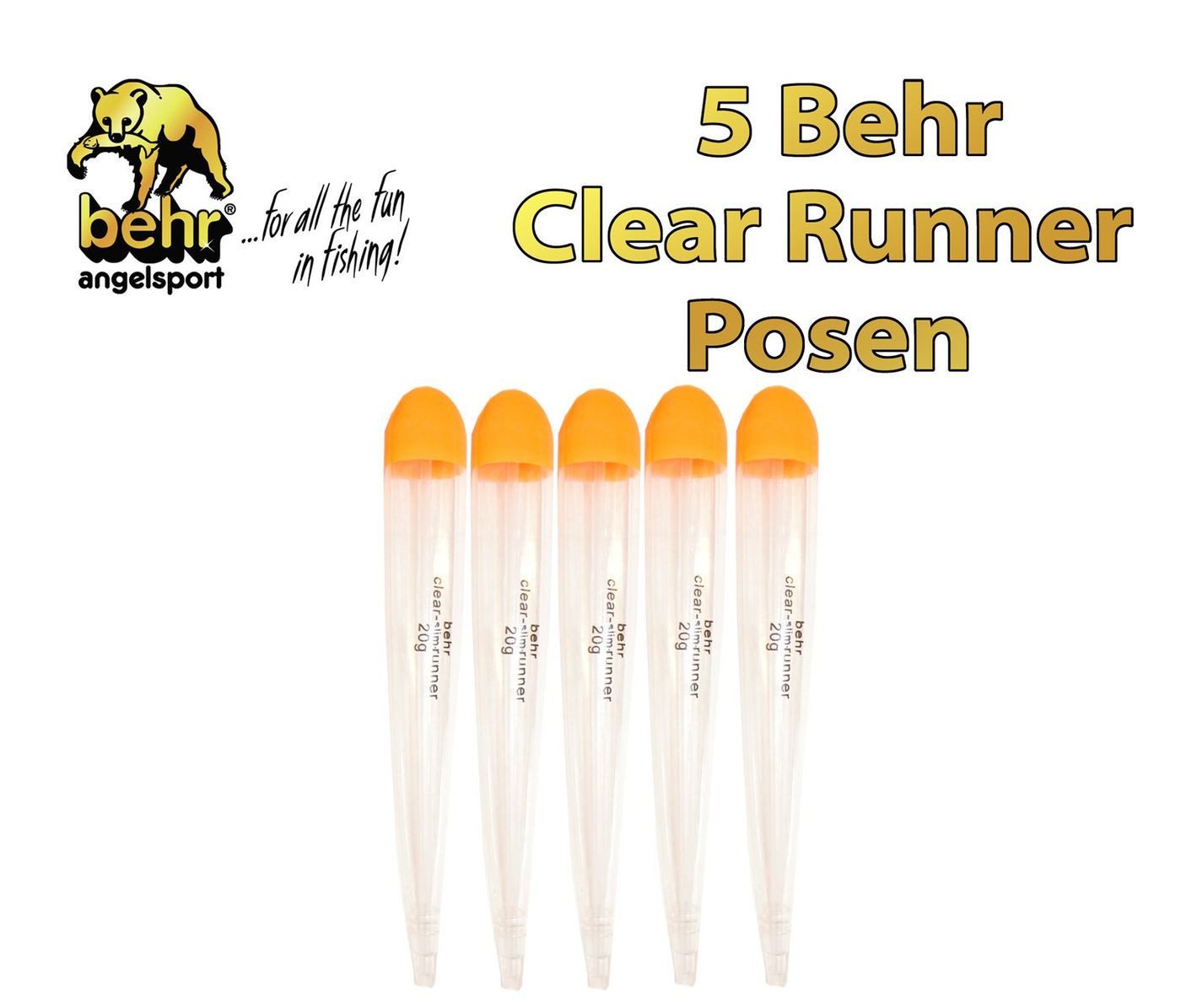 Raubfischpose 5 Behr Raubfisch Pose Clear Slim 20g