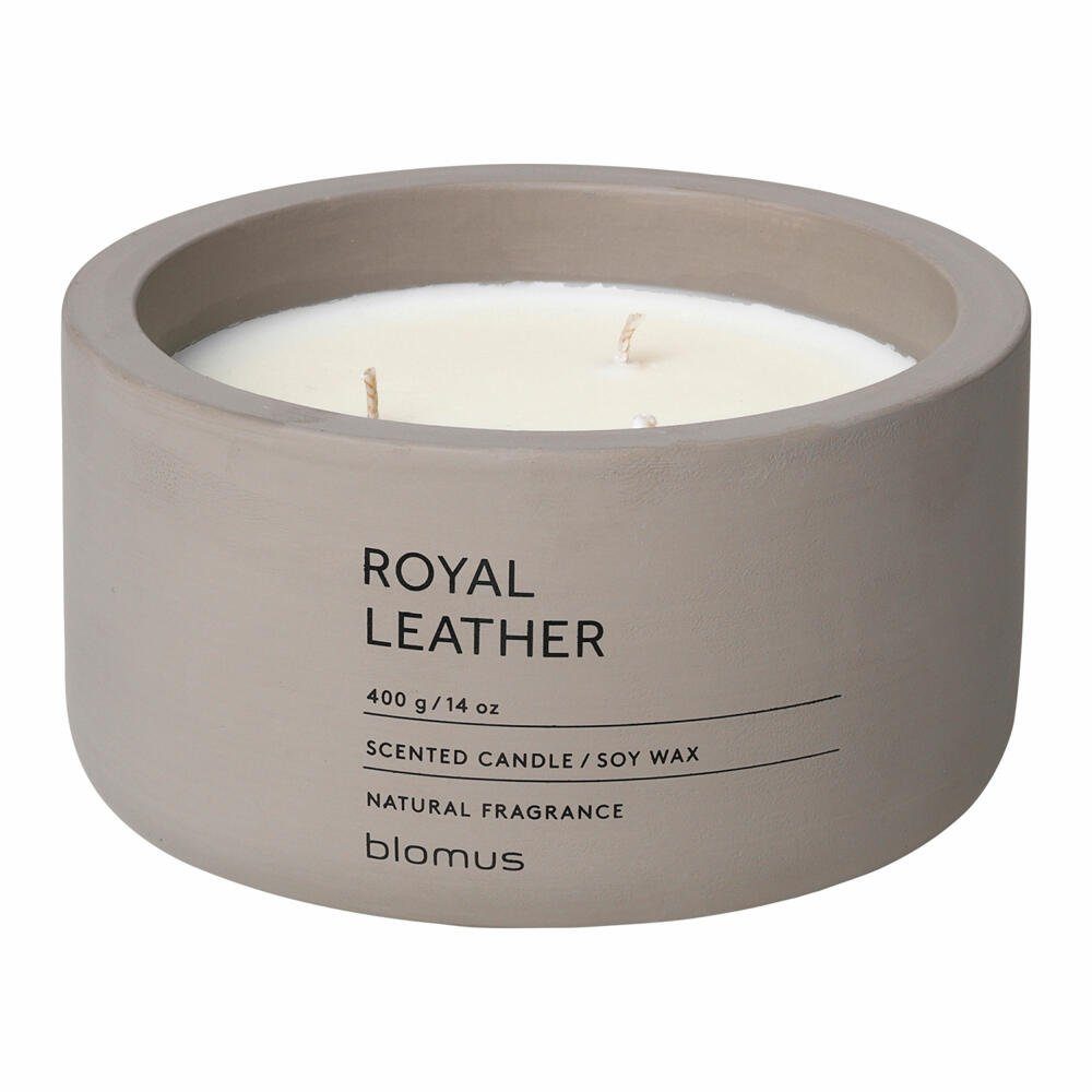 blomus Duftkerze FRAGA Royal Leather XL, Sojawachs;