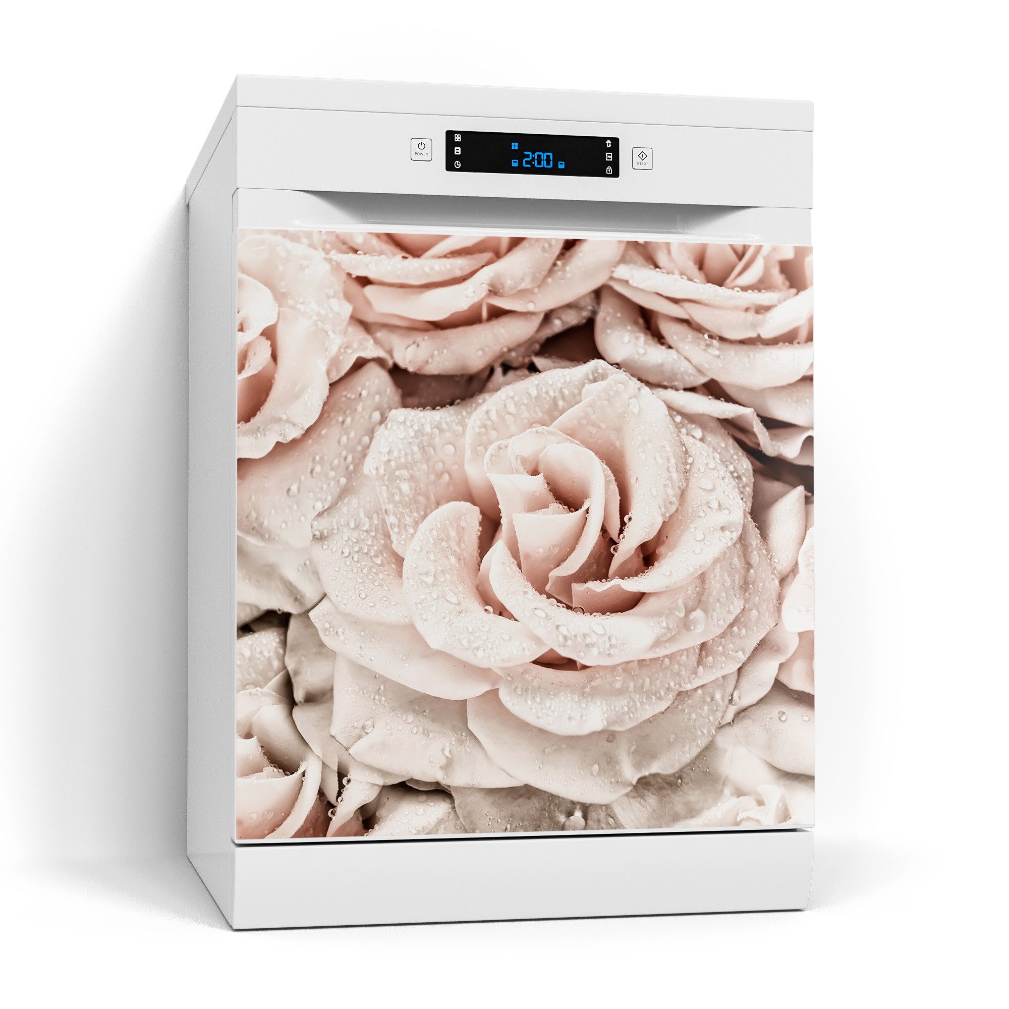 DEQORI Magnetfolie 'Taufrische Rosen', Spülmaschine Magnetmatte magnetisch Magnetfolie Folie Schutz