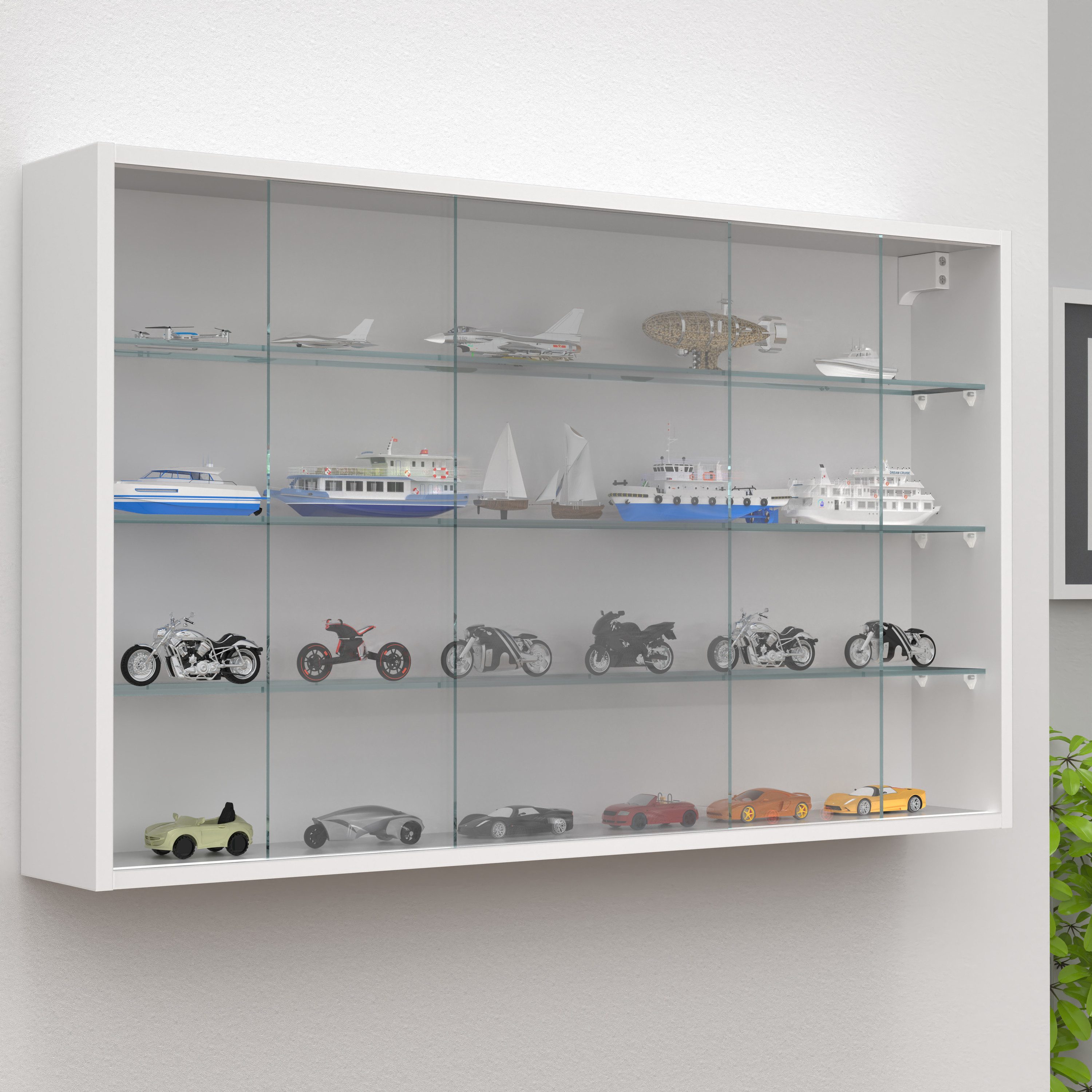 VCM Hängevitrine Drivalo XL 60x100x15cm Glasvitrine hängend, Modern und platzsparend