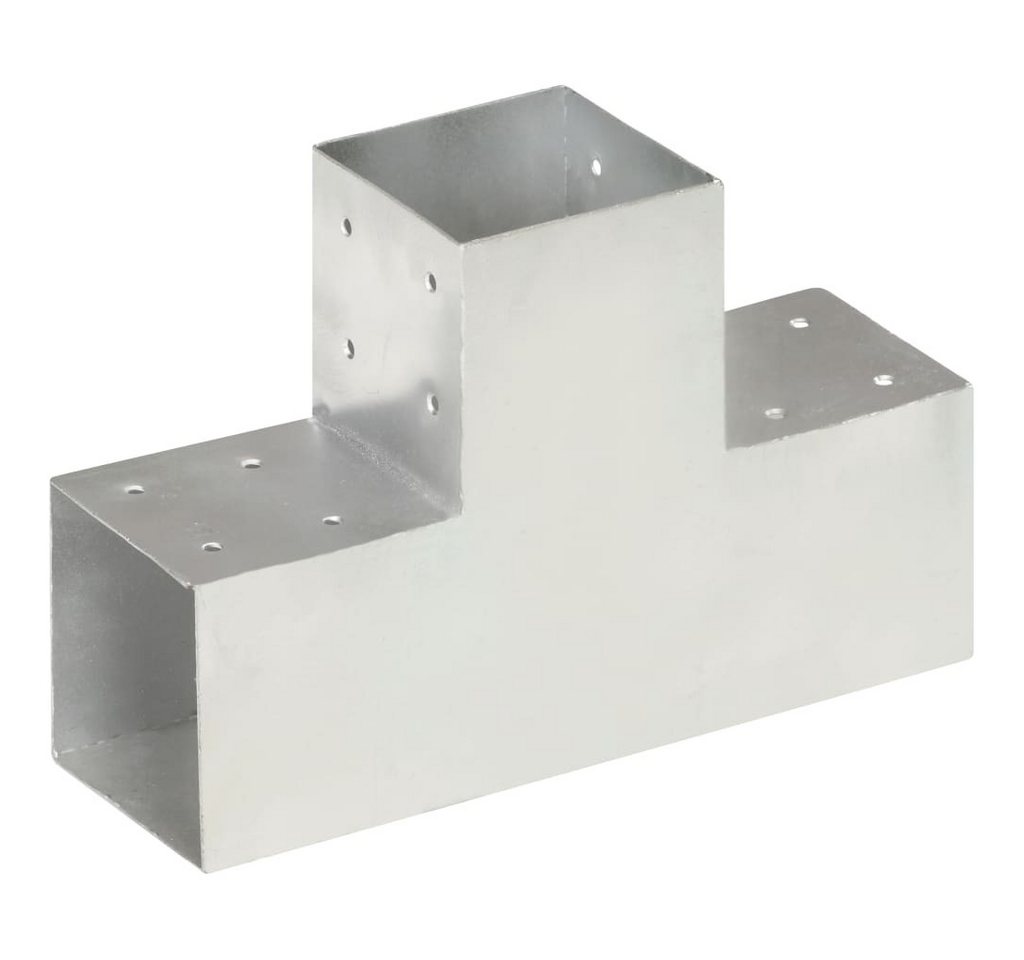 Thumbnail - vidaXL Zaunverbinderset, Pfostenverbinder 4 Stk. T-Form Verzinktes Metall 101 x 101 mm