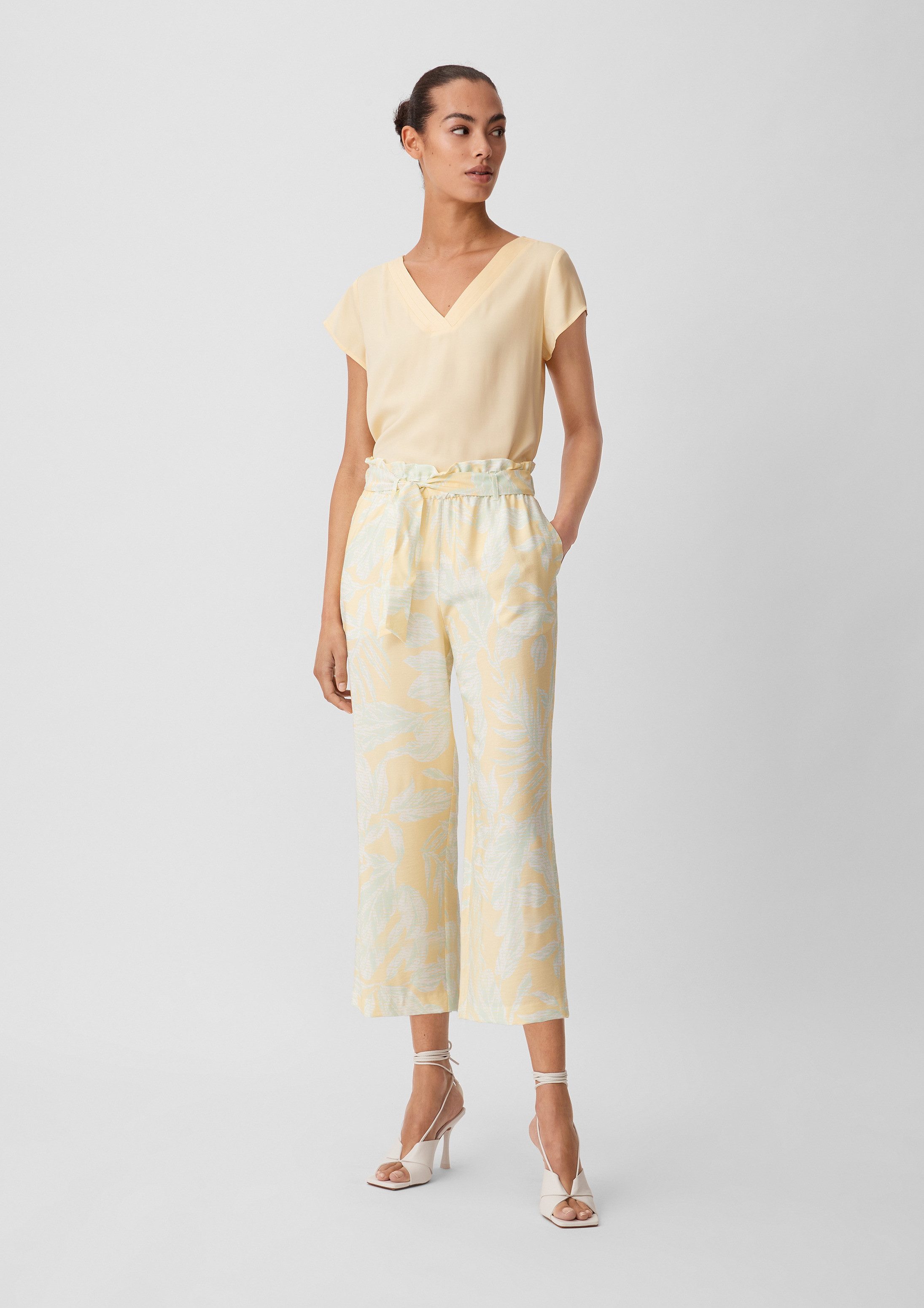 comma Culotte Hose Loose: Hose mit Allover-Print