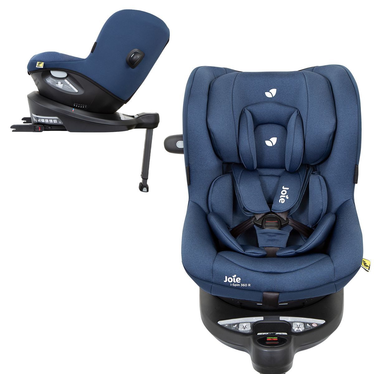 Joie Autokindersitz i-Spin 360 R i-Size - Deep Sea, Reboarder-Kindersitz ab Geburt-4 Jahre (40 cm-105 cm) mit Isofix-Basis