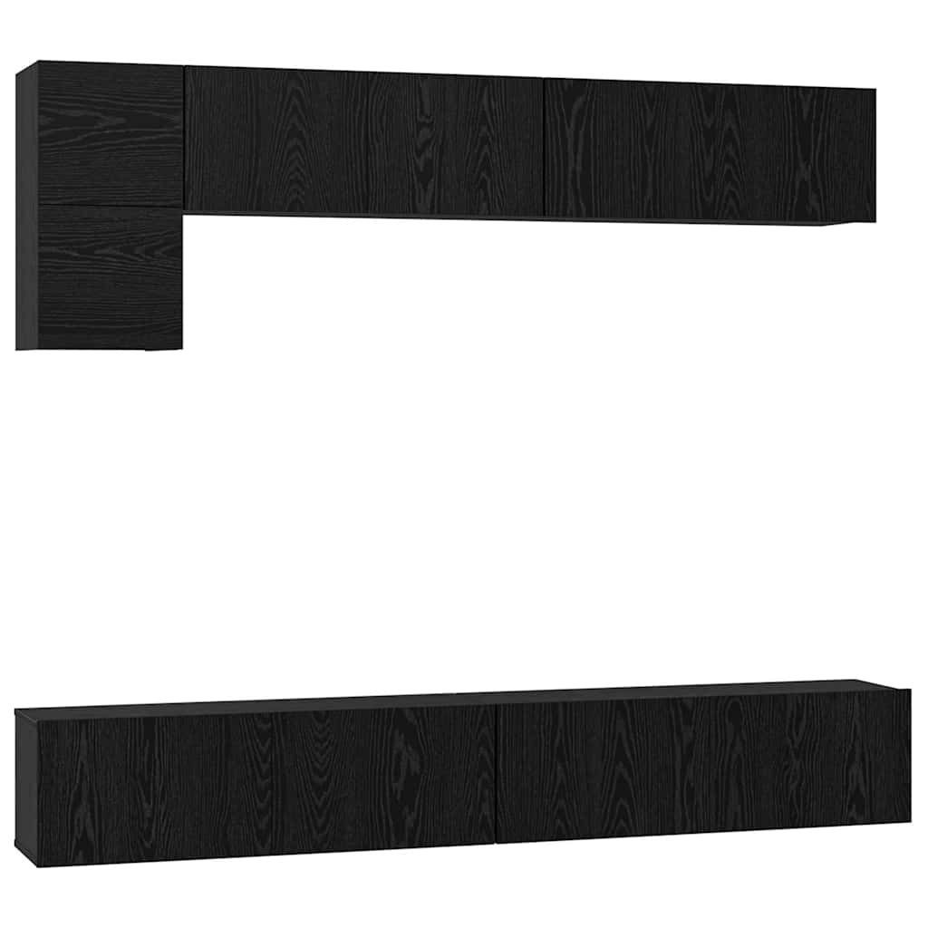 vidaXL TV-Schrank TV-Schrank-Set 5 pcs Schwarz günstig online kaufen