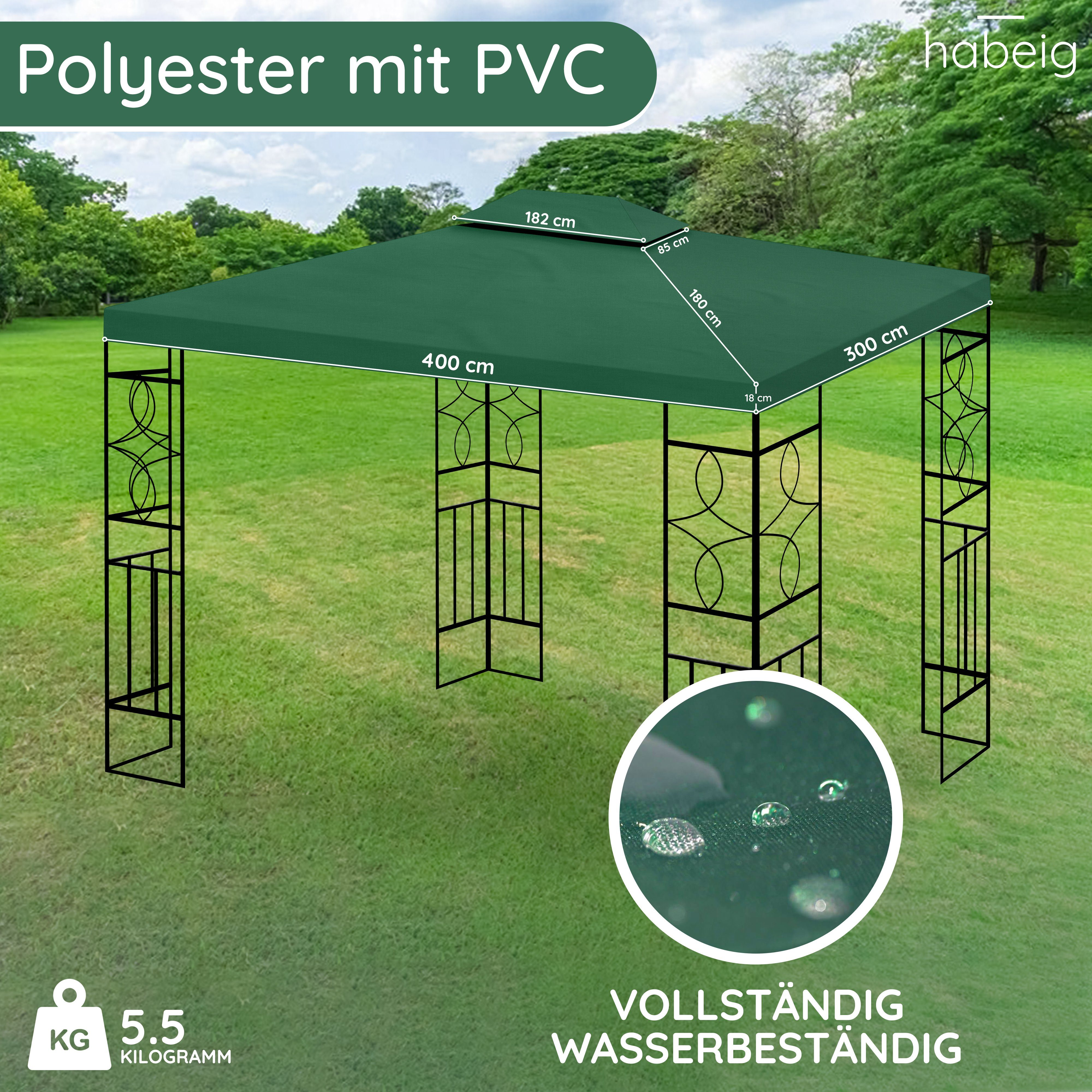 habeig Pavillon-Ersatzdach Wasserdicht Ersatzdach 3x4m Dach günstig online kaufen