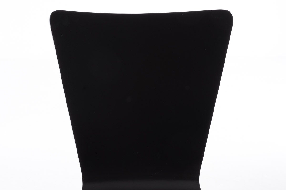 Besucherstuhl - Sitzfläche: Messestuhl), ergonomisch TPFLiving - (Besprechungsstuhl Warteraumstuhl - schwarz Jaron chrom Metall Gestell: Sitzfläche Konferenzstuhl geformter Holz - mit