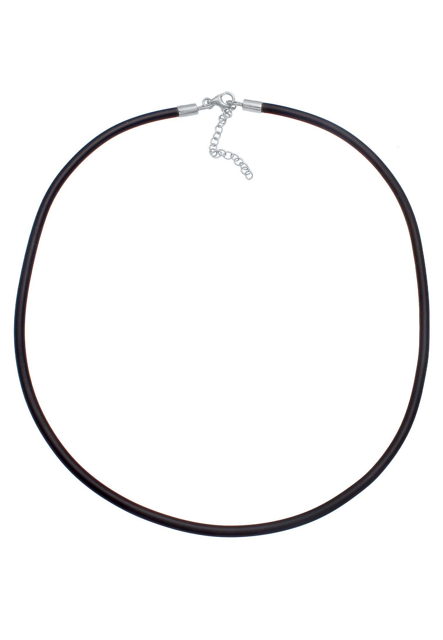 Nenalina Kette ohne Anhänger Kautschuk-Kette Basic Kombinierbar 925 Silber