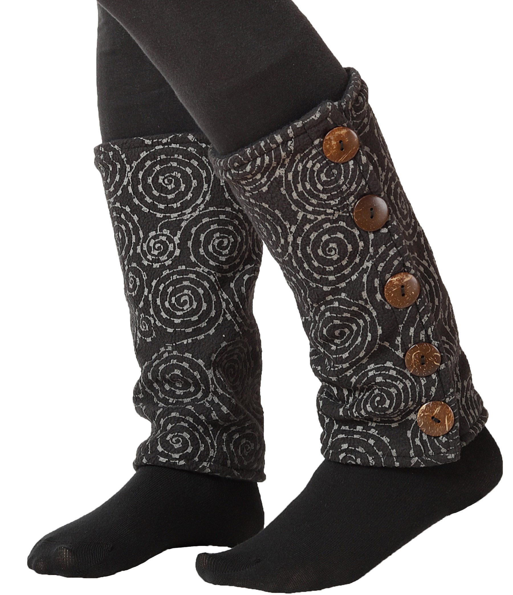 PUREWONDER Beinstulpen Beinstulpen Stulpen Beinwärmer aus Fleece lw57 Schwarz (1 Paar) Einheitsgröße