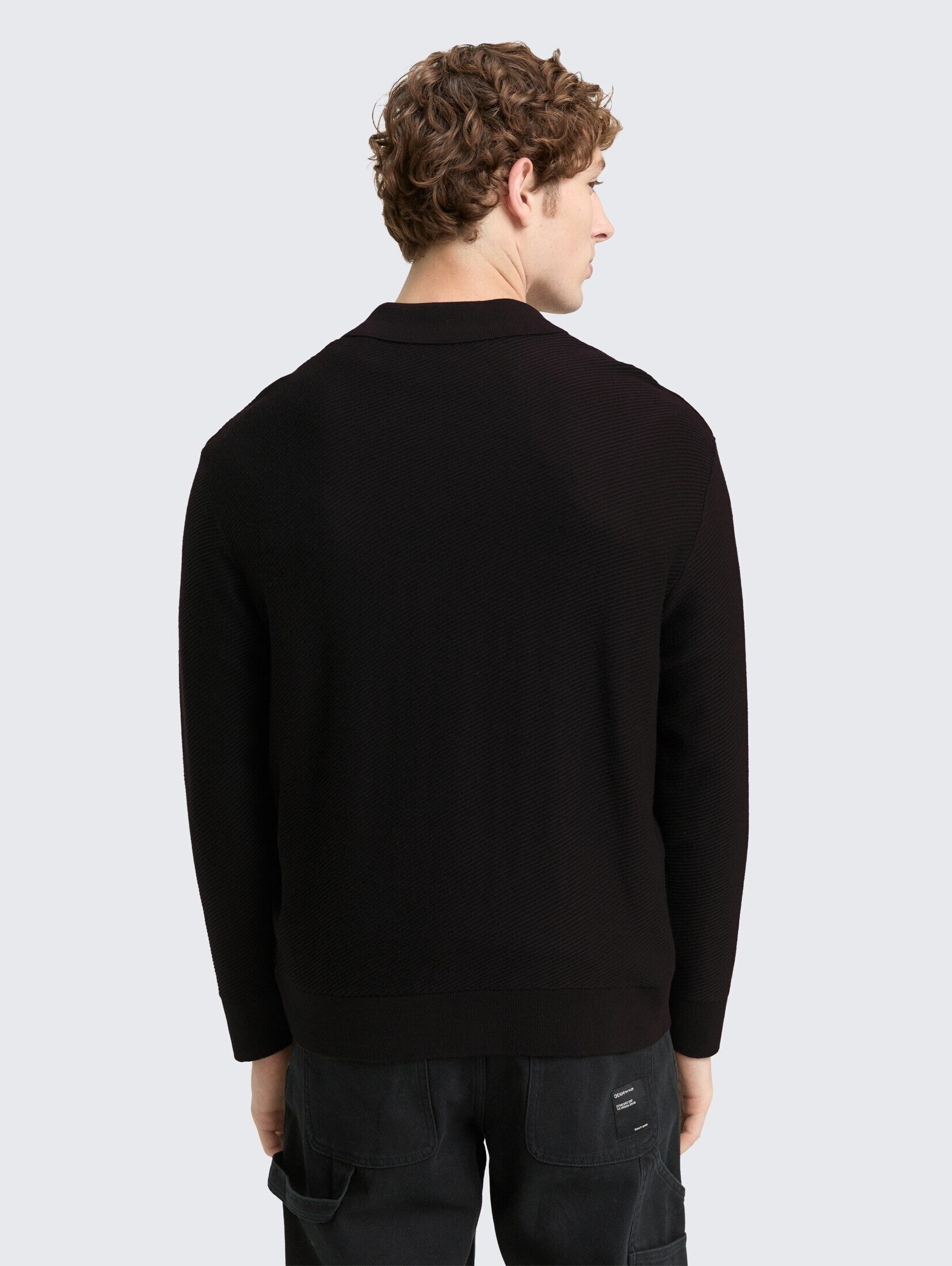 TOM TAILOR Denim Strickpullover Pullover & Strickjacken Relaxed Fit Strick-Poloshirt