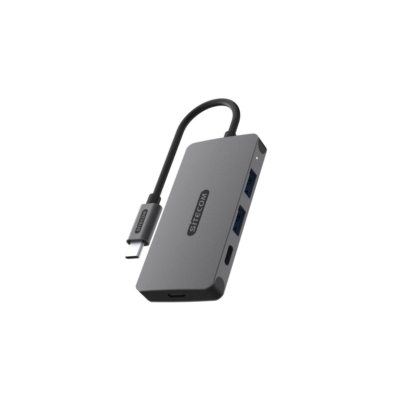 Sitecom CN-5013 USB-Adapter USB-C Stecker zu USB-A Buchse, USB-C Buchse, 15 cm, USB-C-Hub mit 10 Gbit/s, 2x USB-A & 2x USB-C, 7,5 W je Port
