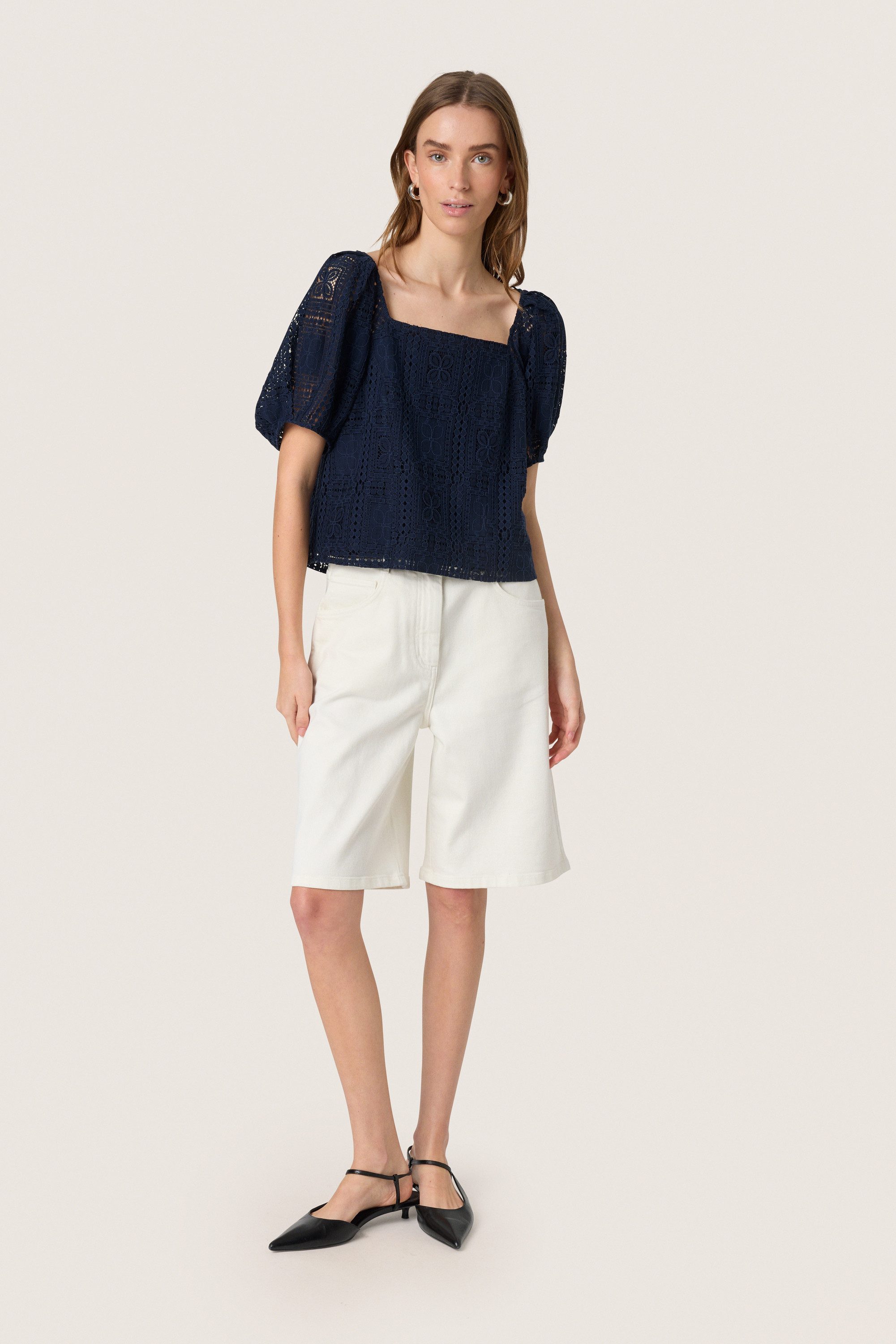 SOAKED IN LUXURY Kurzarmbluse Kurzarm-Bluse SLCoopelia