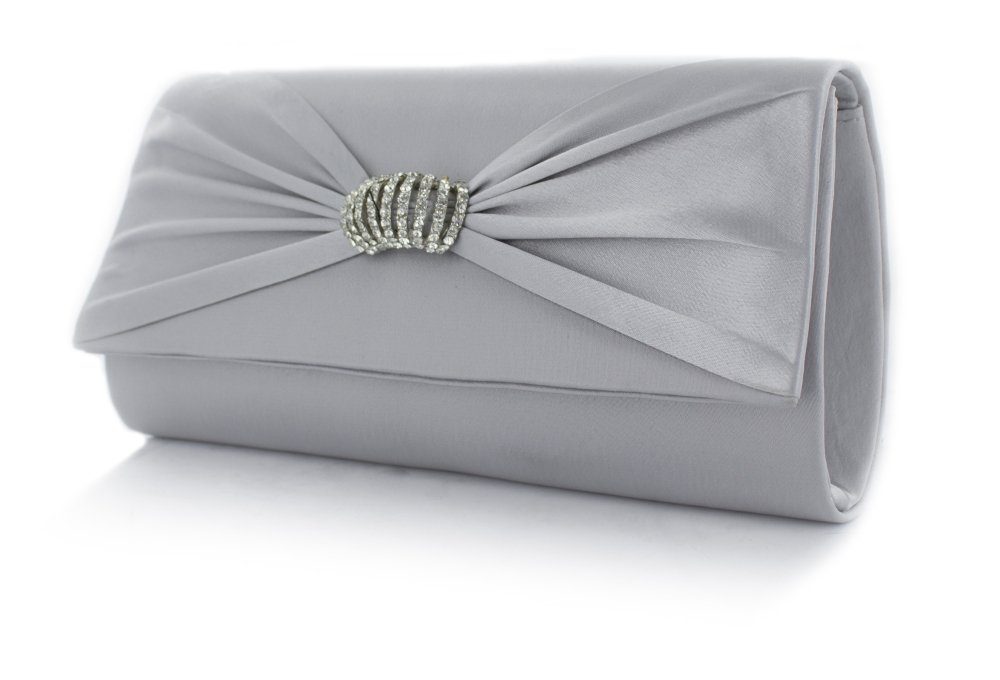 White Lady Clutch Sara Satin - Handtasche