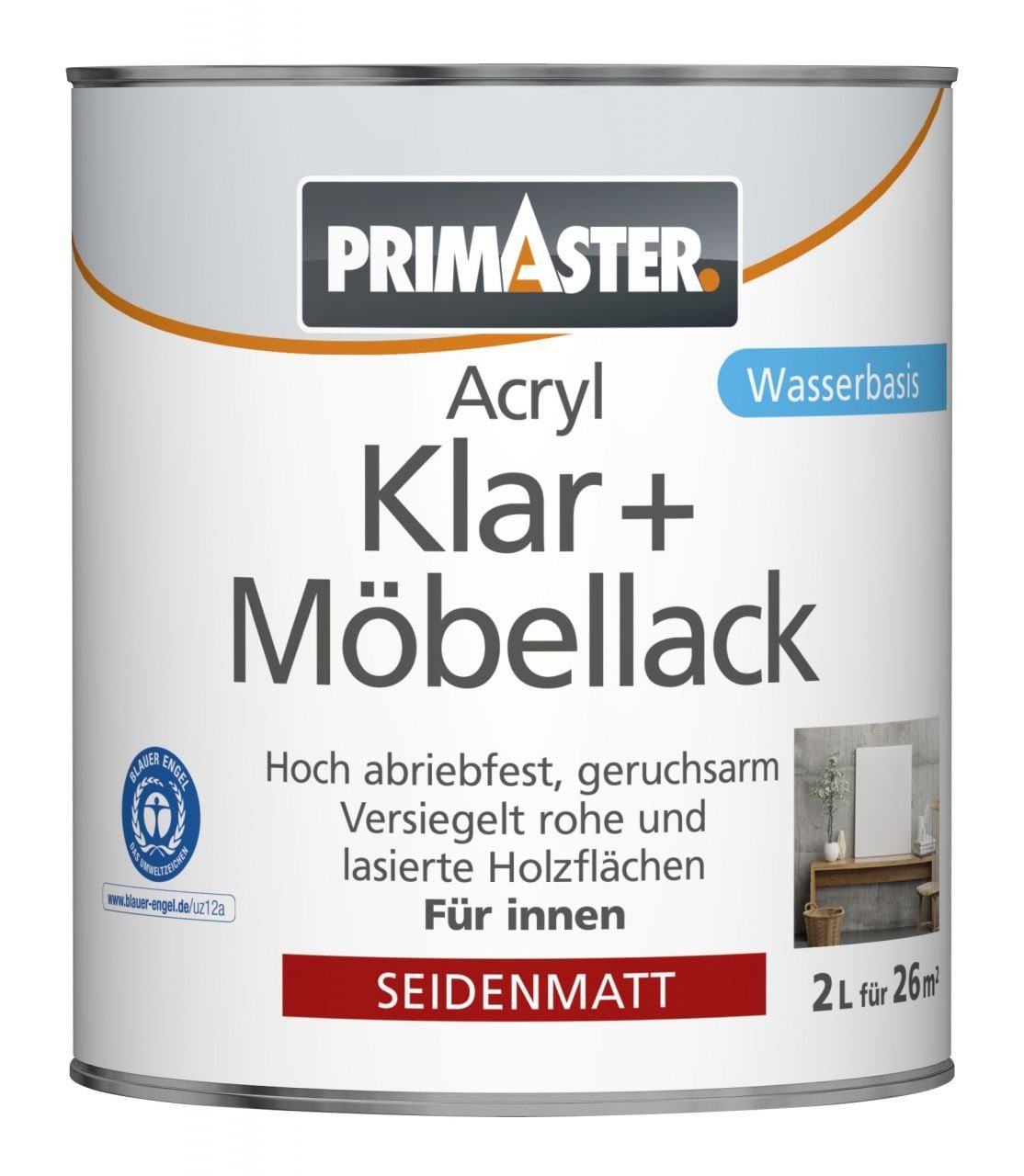 Primaster Klarlack Primaster Klar und Möbellack 2 L farblos