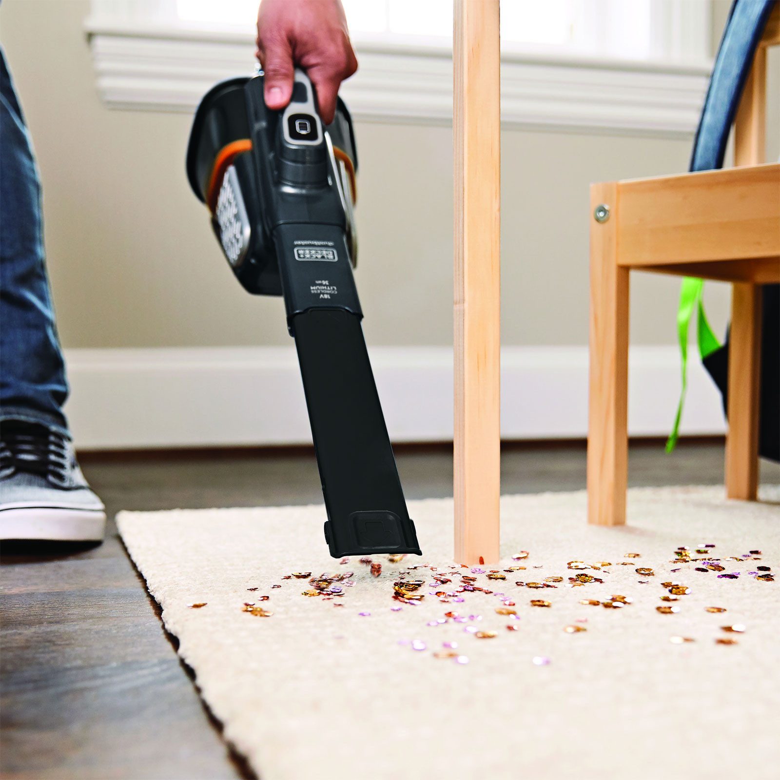 Black + Decker Bodenstaubsauger BHHV520BT 18V Dustbuster, Eco Smart Ladetechnologie, Zeigt aktuellen Ladezustand – Bild 5 von 5