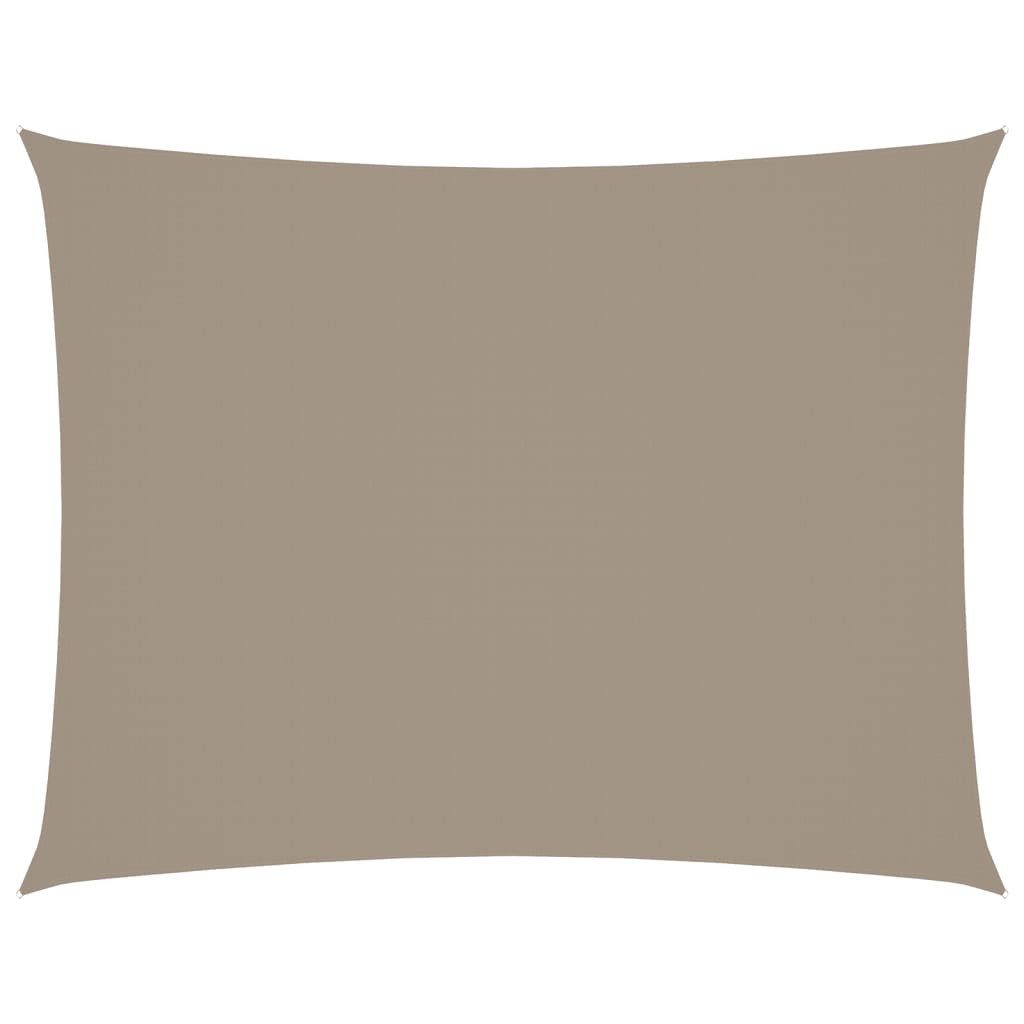 vidaXL Sonnensegel Sonnensegel Oxford-Gewebe Rechteckig 5x6 m Taupe, (1-tlg)