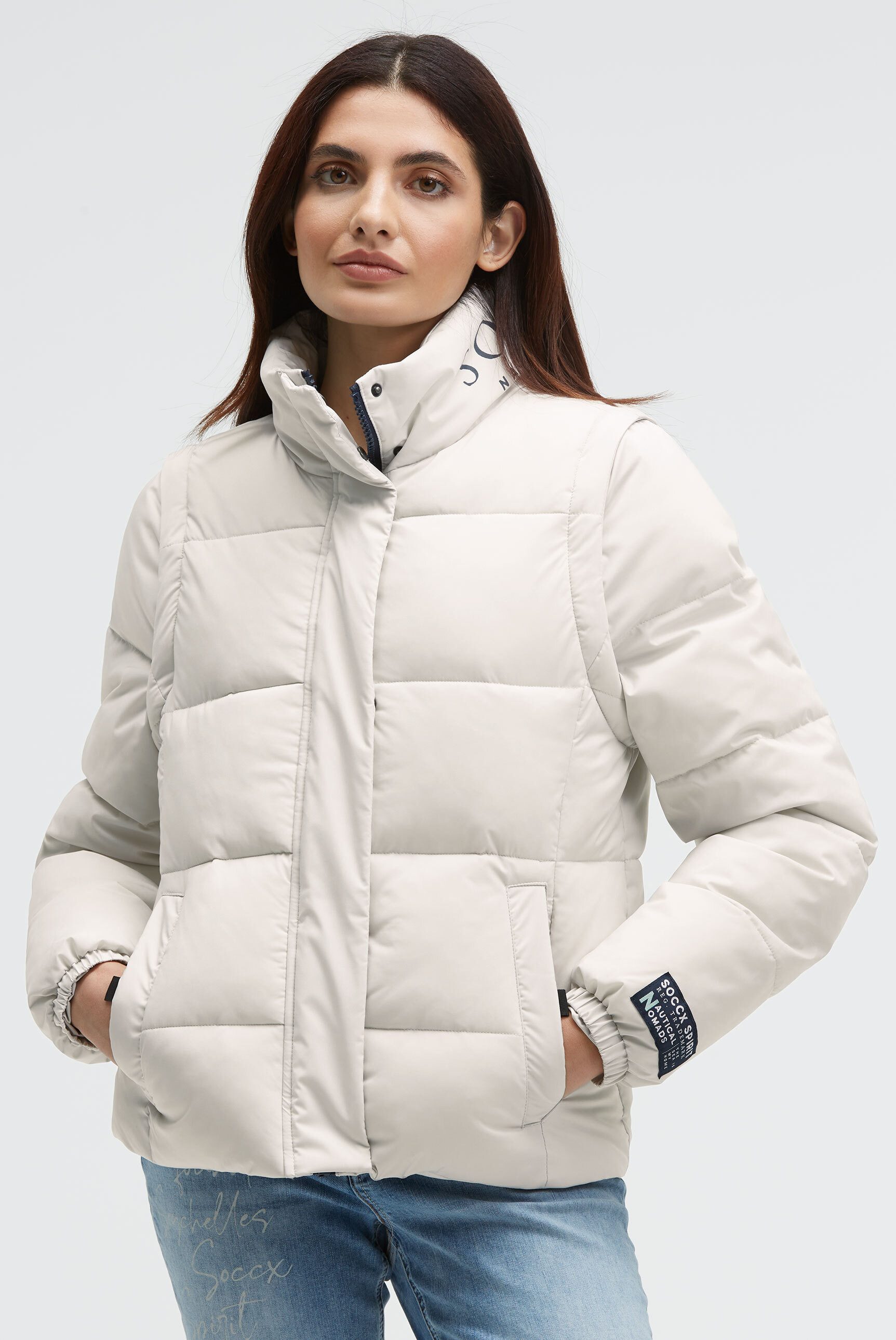 SOCCX Winterjacke mit abnehmbaren Ärmeln