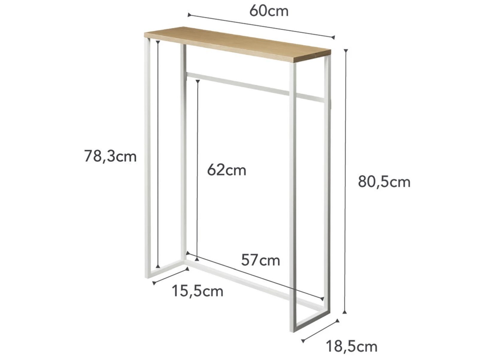 Yamazaki Konsolentisch "Tower" 60cm breit platzsparend, günstig online kaufen