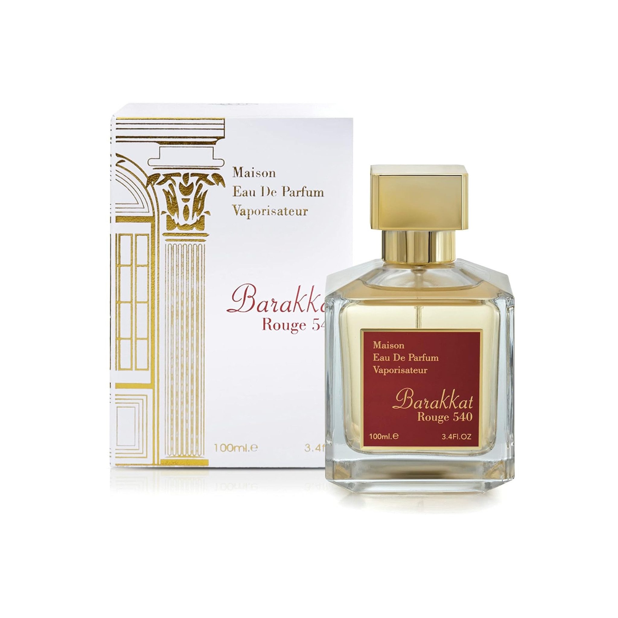Fragrance World Eau de Parfum Barakkat Rouge 540 Eau de Parfum 100 ml Unisex Duft, Intensiver Unisex-Duft mit luxuriöser orientalischer Signatur