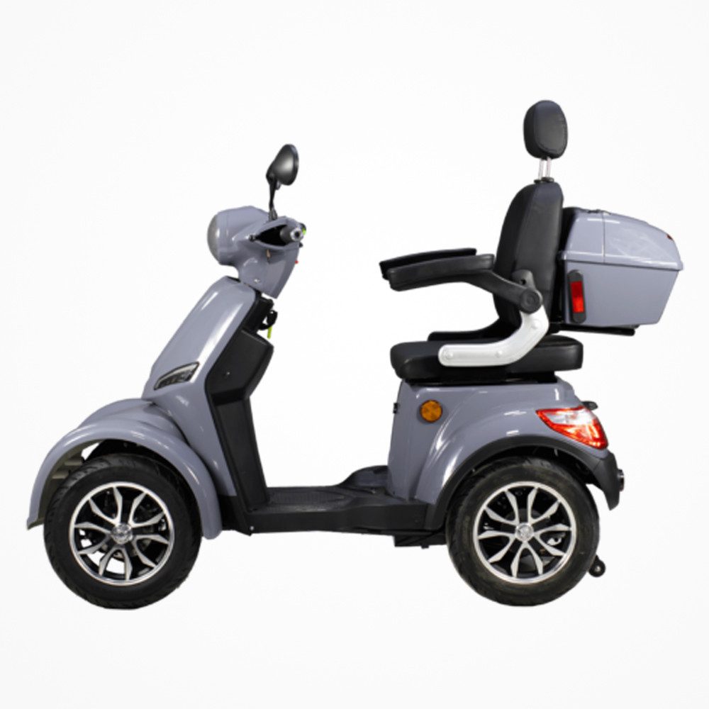 Volta E-Motorroller Volta VM6 Seniorenmobil 4-Rad in Grau Seniorenroller E-Roller, 1000 W, 25 km/h, Inklusive Top-Case, Blei-Gel-Akku, bis zu 50km Reichweite, COC