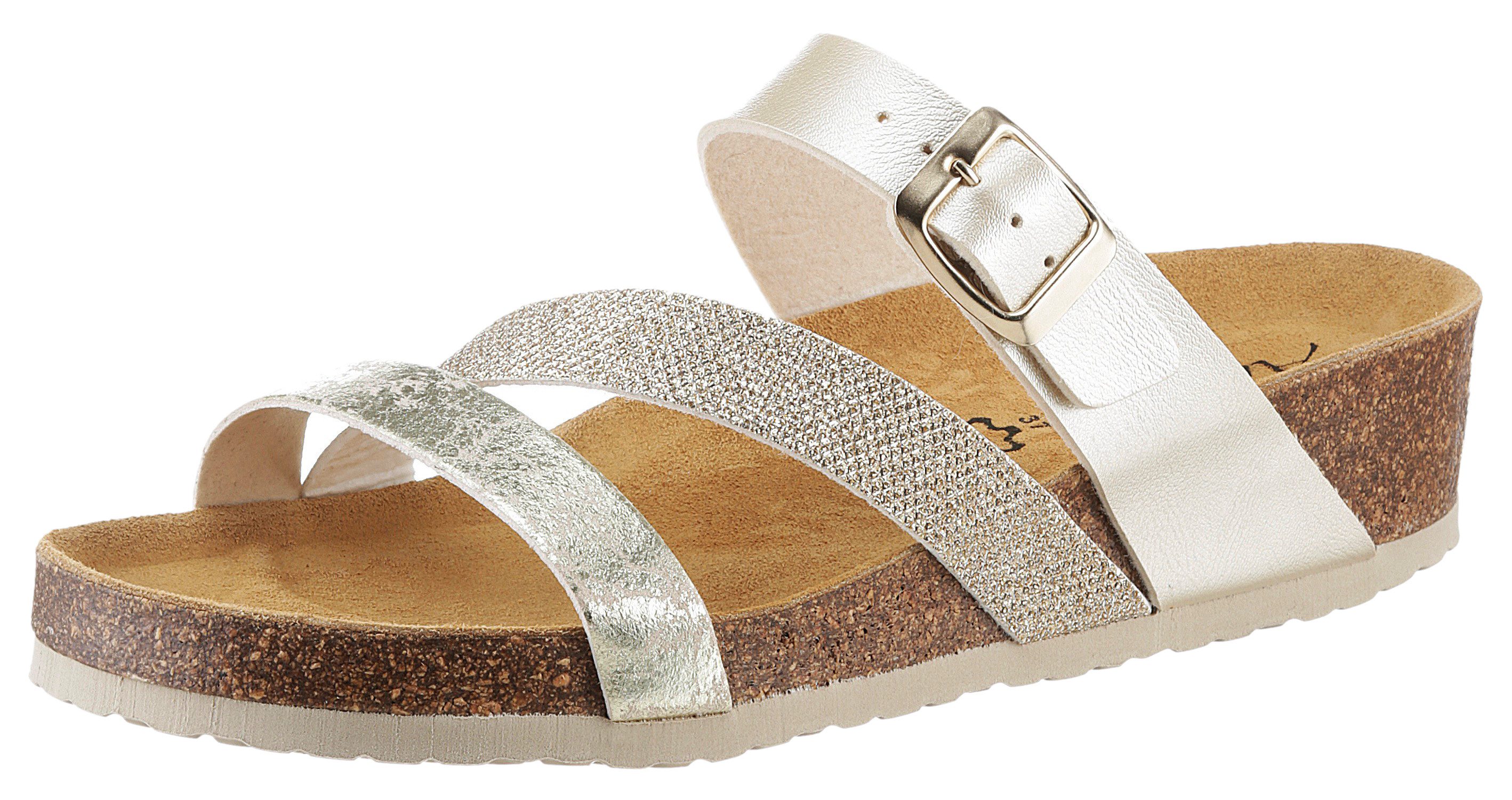 Aniston SHOES Pantolette, Keilabsatz, Sommerschuh, Schlappen mit Schnallenv günstig online kaufen