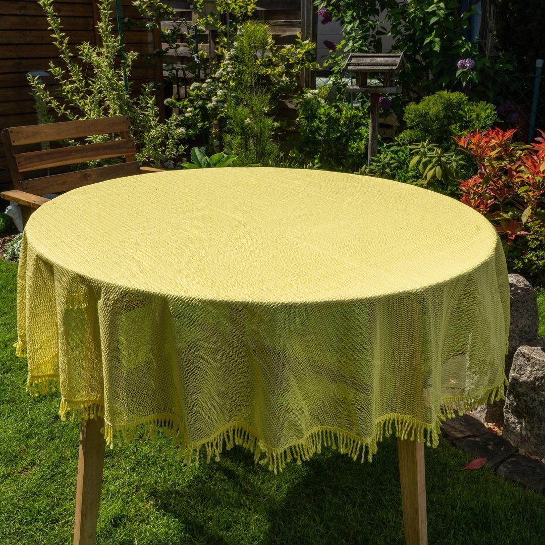 laro Tischdecke Gartentischdecke Wetterfest Rutschfest Rund