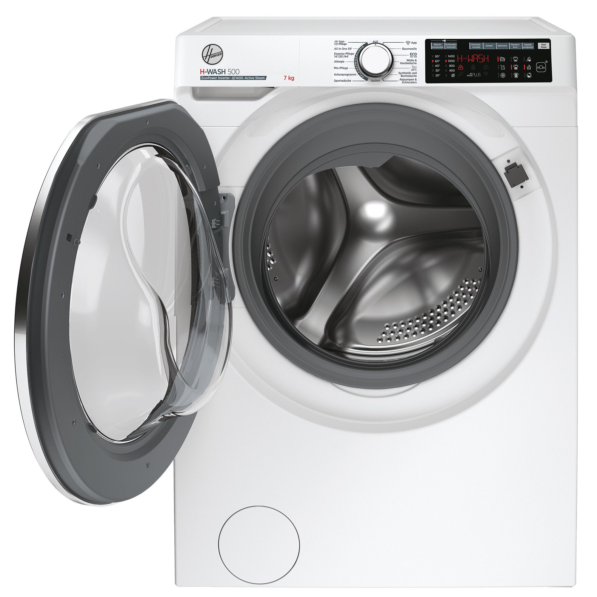 Hoover Waschmaschine HWQ4 47AMC/1-84, 7 kg, 1400 U/min, Wi-Fi & Bluetooth, Dampffunktion, Vorwäsche, 1400 U/min