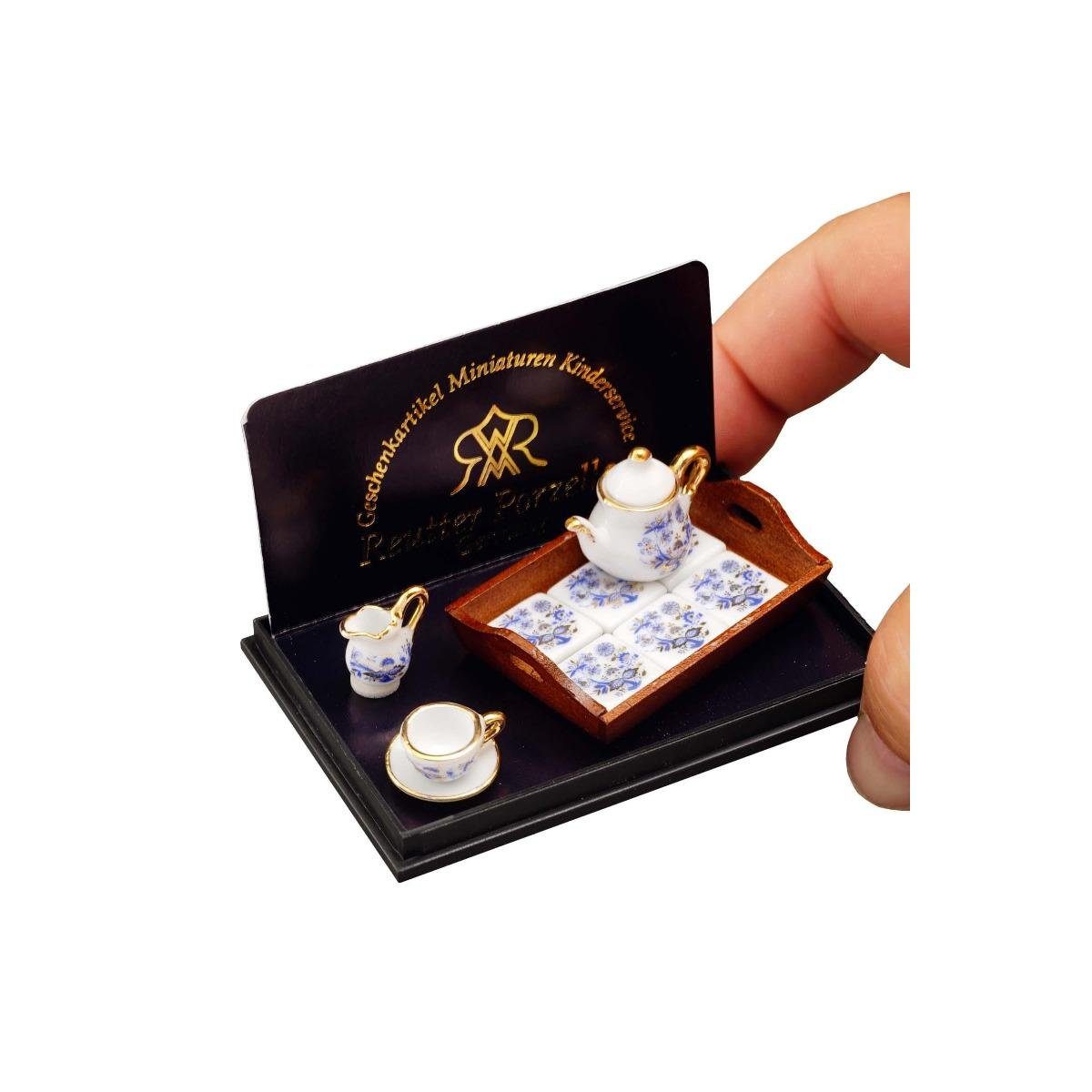001.319/6 Miniatur "Gold Teezeit Reutter Porzellan - Dekofigur Zwiebel",