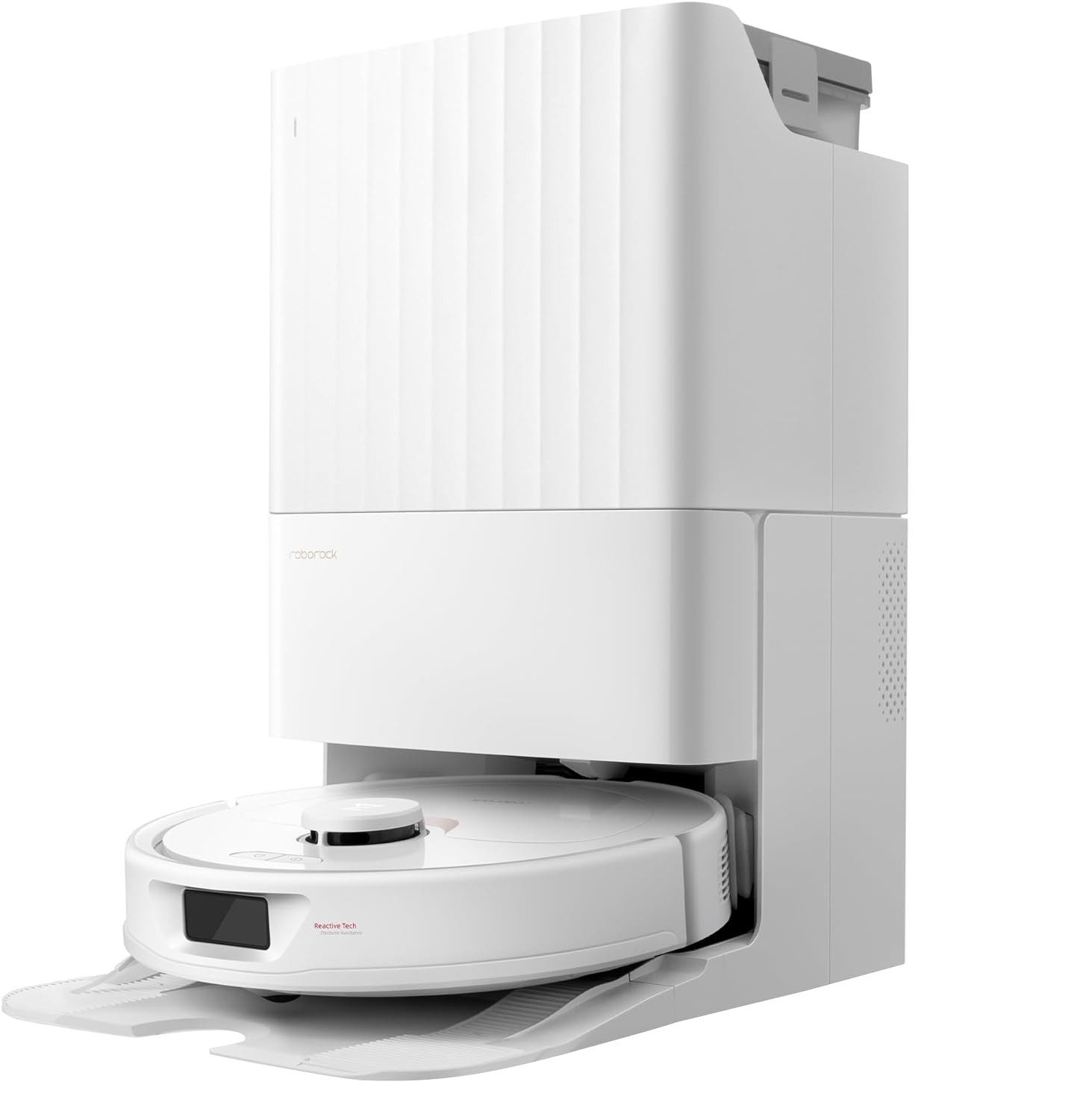 Roborock Saugroboter Qrevo pro 60°C-Heißwasser-Moppwäsche(Upgrade von Qrevo S/S7 Max Ultra), FlexiArm Design™ Kantenwischsystem, Warmlufttrocknung, Zwei rotierende Mopps, Smarte Vorschläge für Sperrzonen, Intelligentes Waschen und Wischen, 98,8% Ecken und Kantenreinigung