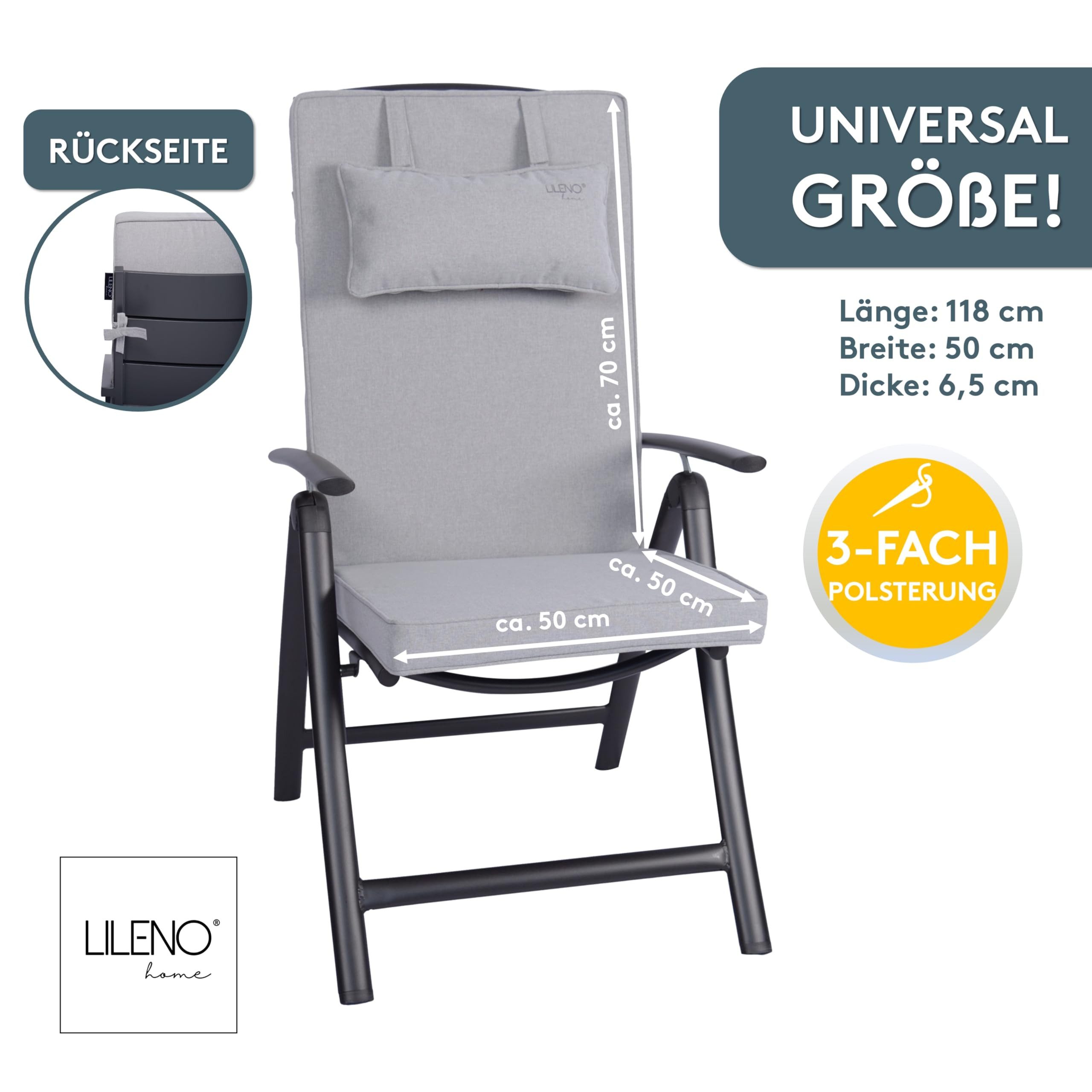 LILENO HOME Hochlehnerauflage mit Kopfkissen, bequeme günstig online kaufen