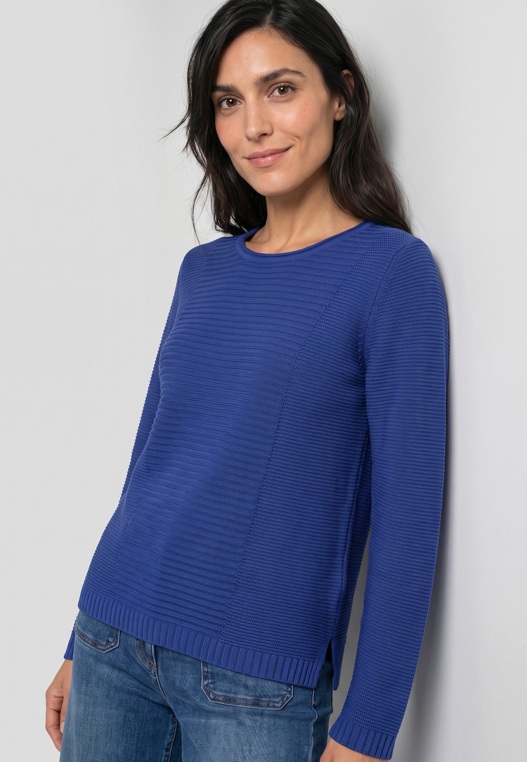 Olsen Strickpullover mit Rundhalsausschnitt