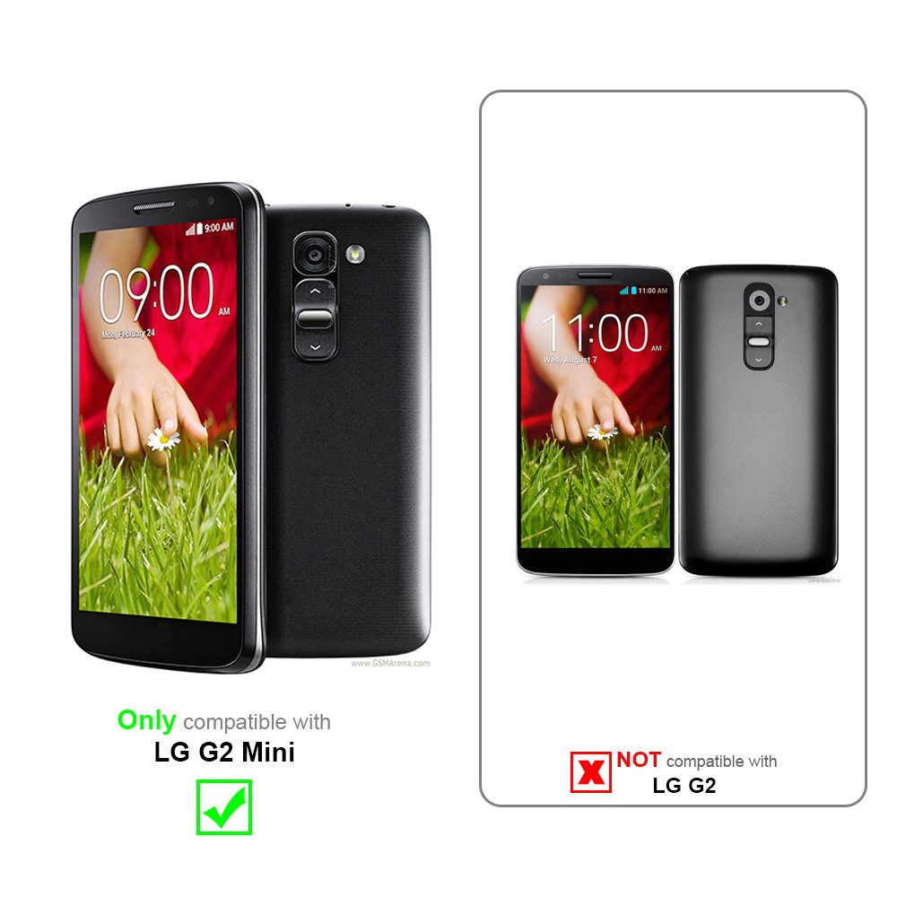 Cadorabo Handyhülle für LG G2 MINI Hülle LG G2 MINI, Schutzhülle Hülle mit Standfunktion, Magnetverschluss und Kartenfach