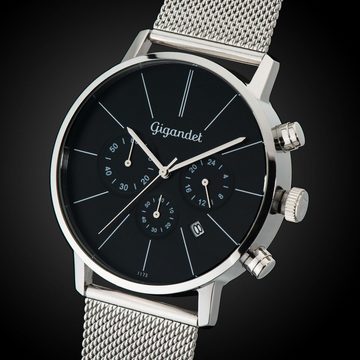 Gigandet Chronograph Minimalism, Mineralglas, Chronograph, Datumsanzeige, 24-Std. Anzeige