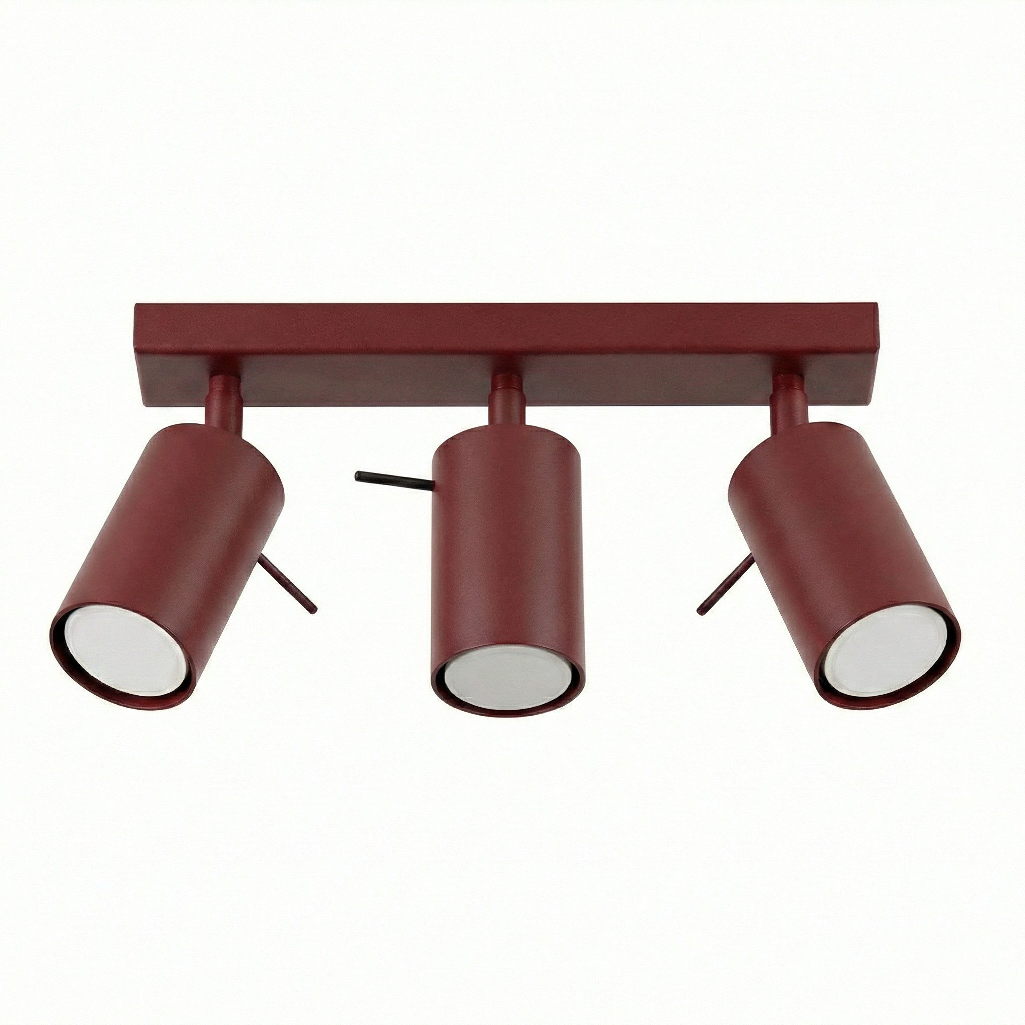 SOLLUX lighting Deckenleuchte Plafond RING 3 burgund, Nicht enthalten