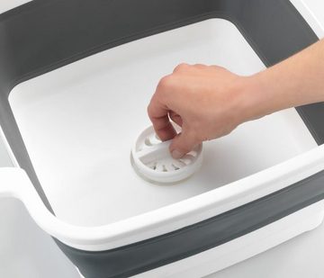 WENKO Waschschüssel Sira, faltbare Schüssel mit Henkeln, 8 Liter, integriertem Ablaufstopfen