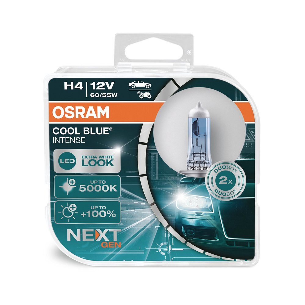 Leuchtmittel OSRAM BLUE® 64193CBN-HCB INTENSE W KFZ-Ersatzleuchte 55 H4 Halogen 12 Osram COOL