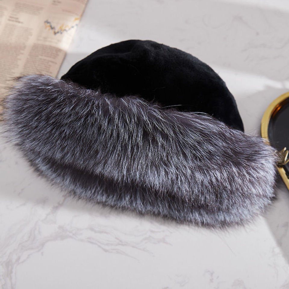 Für Blusmart Silber Mode-Wintermütze Mit Kunstpelzbesatz Modische Damen, Plüschmütze Warme