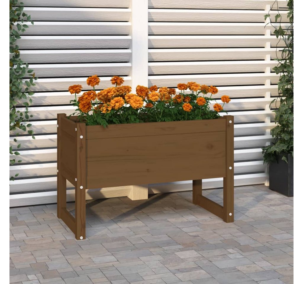 Thumbnail - vidaXL Pflanzkübel Pflanzkübel Blumenkübel Pflanzcontainer Pflanzgefäße Honigbraun 78x40x