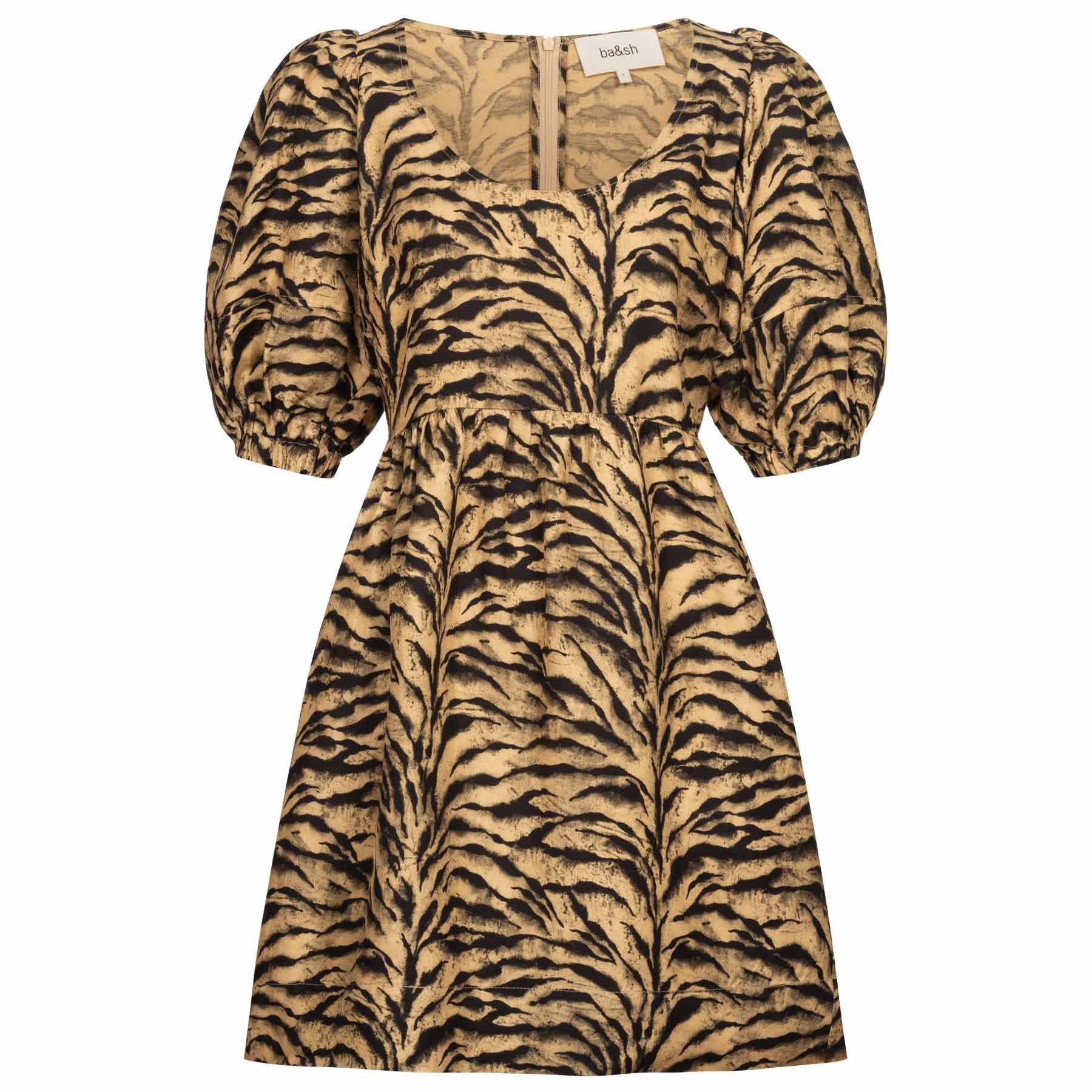 BA&SH Jerseykleid BA&SH Kleid ZOLA mit Leinen - Zebra