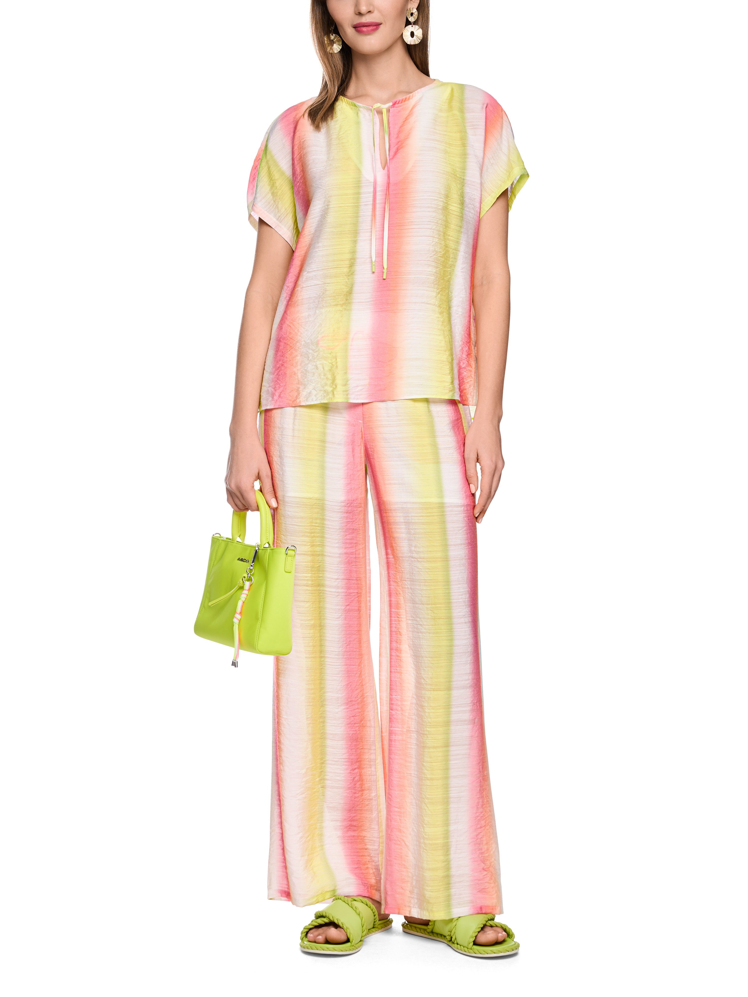 Marc Cain Kurzarmbluse Dessert Fiesta Premium Damenmode mit Streifenverlauf