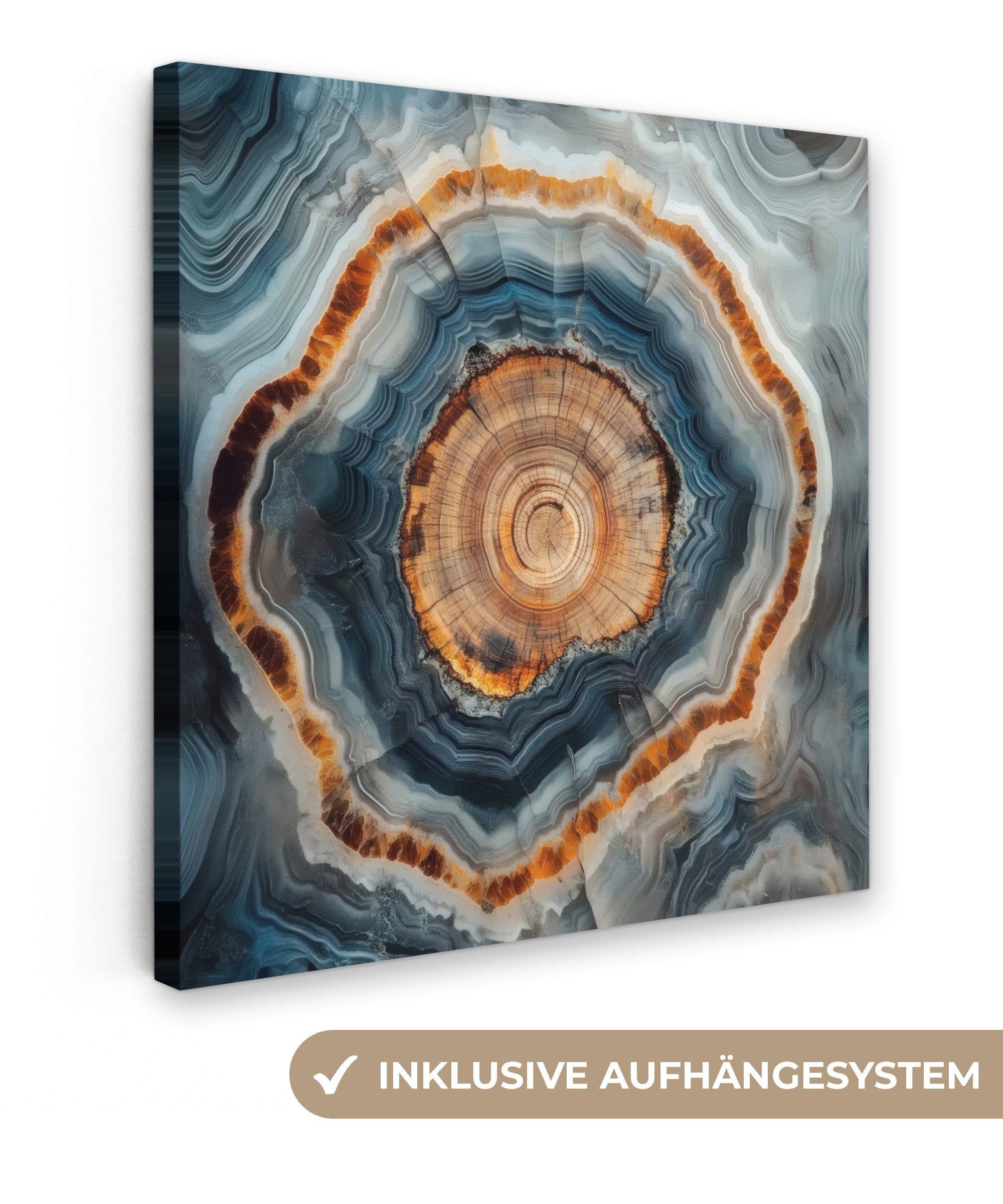 OneMillionCanvasses® Leinwandbild Kreis - Ringe - günstig online kaufen