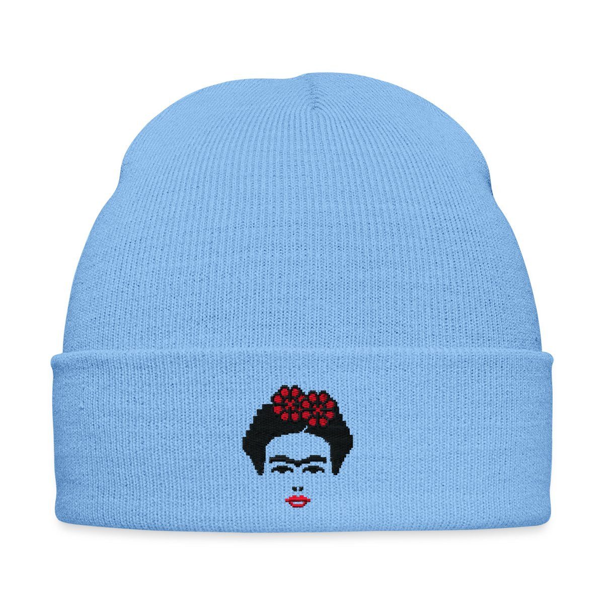 Spreadshirt Beanie Frida Kahlo Umriss Schwarz günstig online kaufen