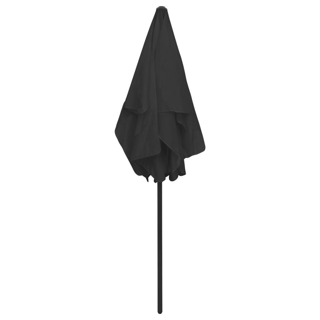 vidaXL Sonnenschirm Strandschirm Schwarz 180x120 cm – Bild 5 von 5