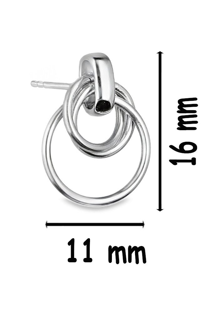 Limana Paar Ohrstecker runde Ohrhänger hängende Ohrringe 925 Sterling Silber Damen Frauen (inkl. Schmuckbox), Geschenk zu Weihnachten Ostern Muttertag Nikolaus  – Bild 3 von 5