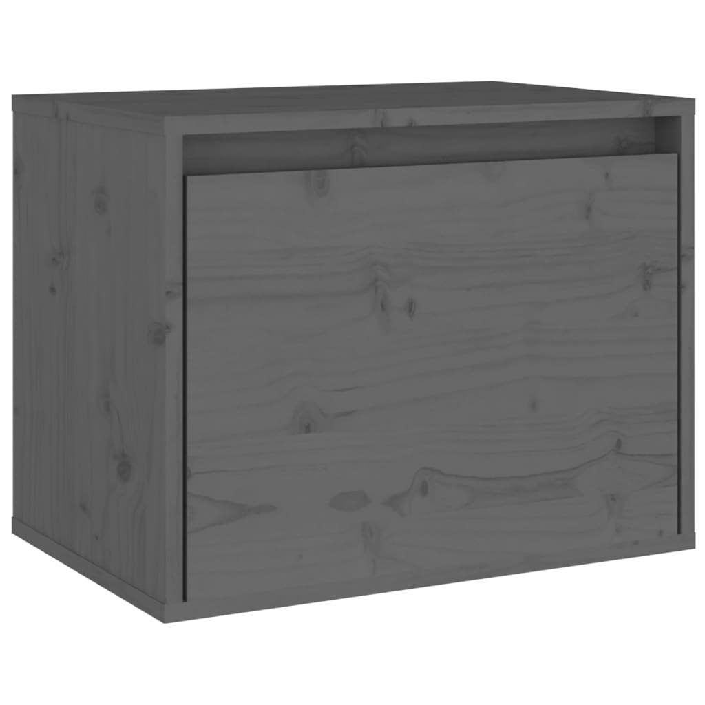 Regal Grau Kiefer, Wandschrank 45x30x35 1-tlg. vidaXL Massivholz cm