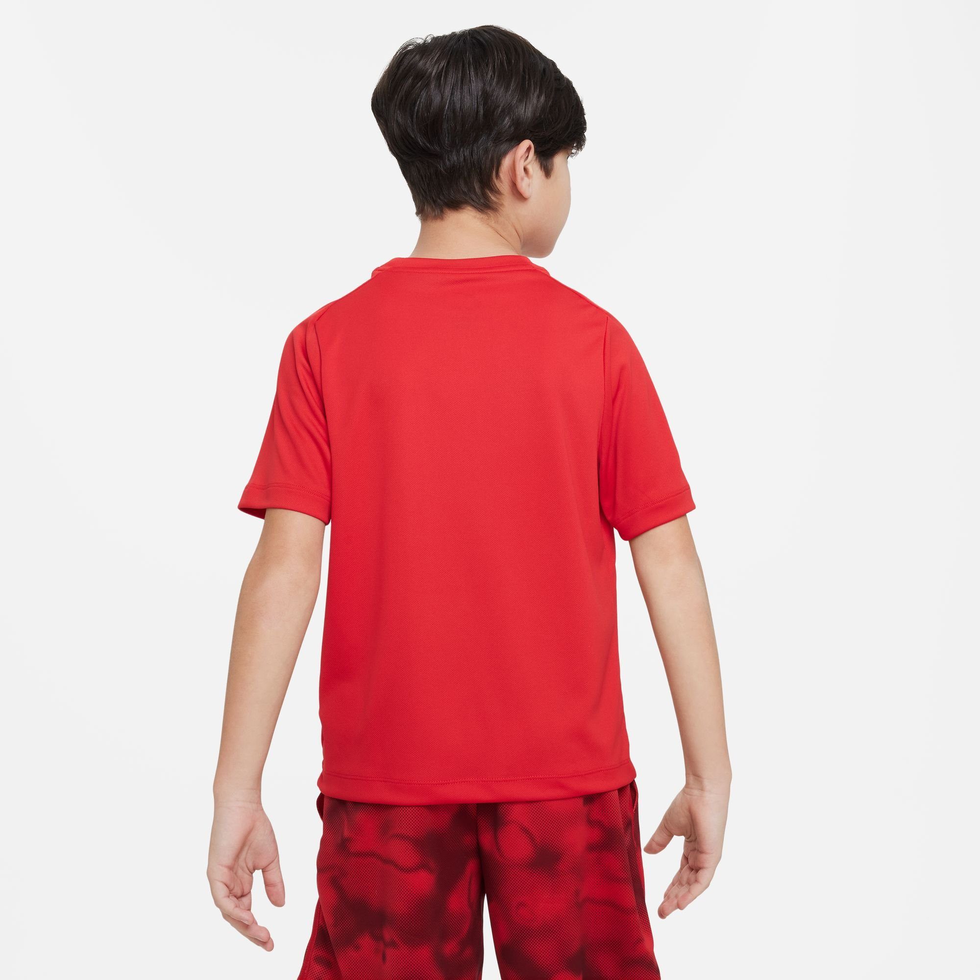 Nike (BOYS) KIDS' TRAINING rot DRI-FIT GRAPHIC Trainingsshirt TOP BIG MULTI+