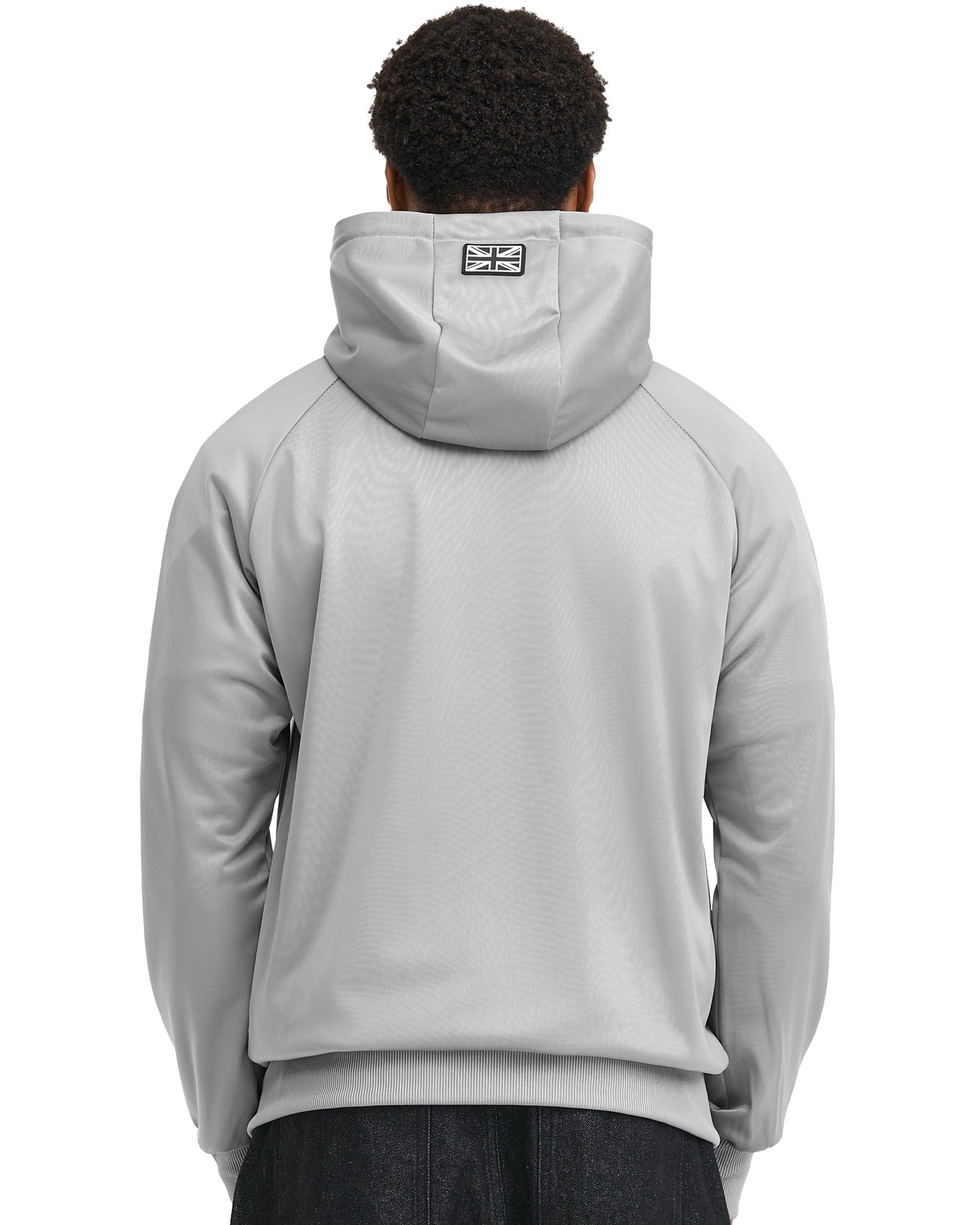 Lonsdale Trainingsjacke Lonsdale Trainingsjacke Crayford mit Kapuzen 3D-Gummi-Badges auf Brust und Kapuze