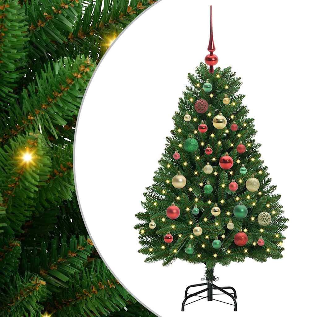 vidaXL Christbaumschmuck Künstlicher Weihnachtsbaum Grün 120 cm PVC und Metall (1-tlg)