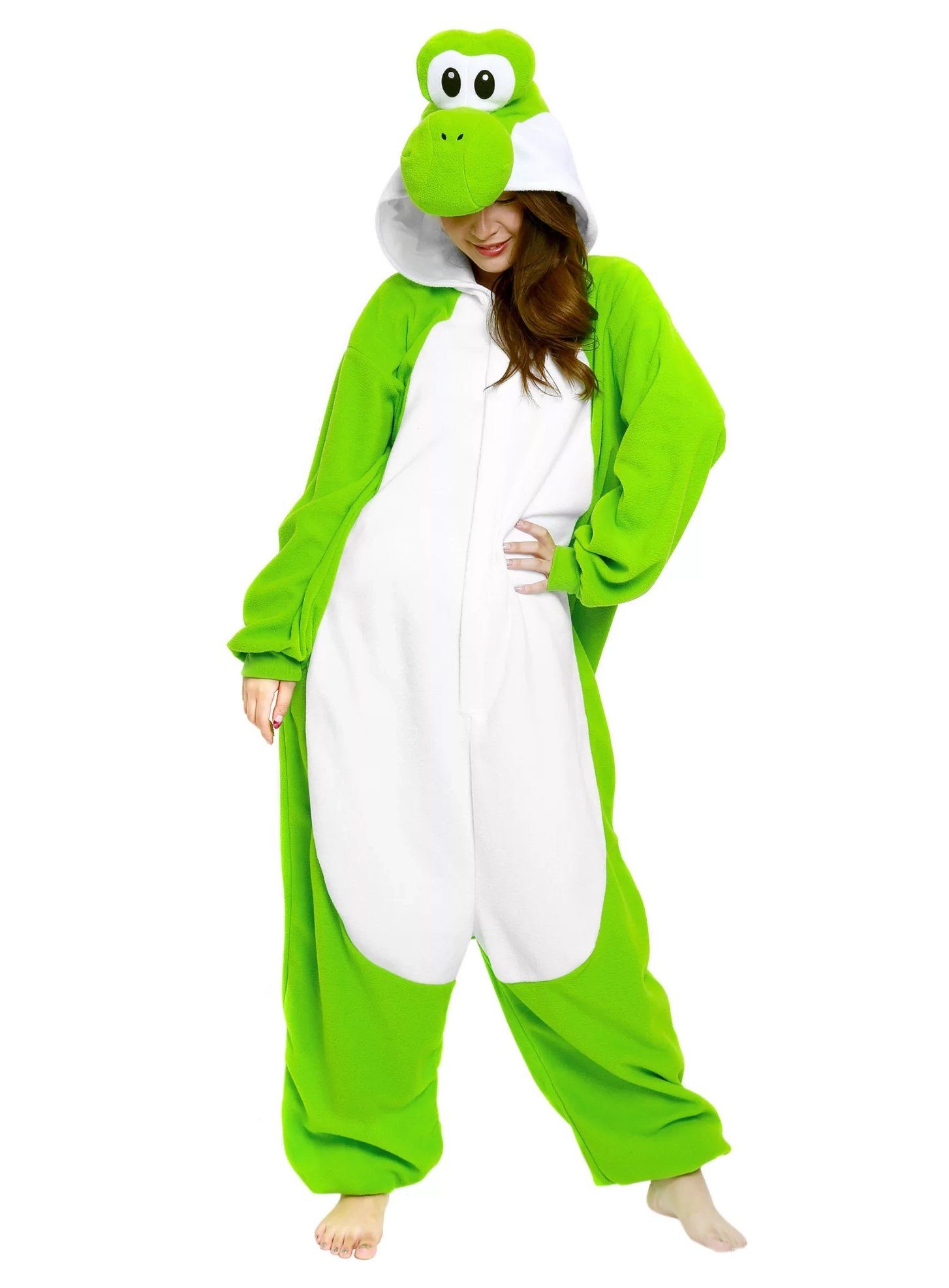 Metamorph Kostüm Yoshi Kigurumi Overall Partyanzug Karneval Faschin, Original Nintendo-Kostüm: kuscheliger Onesie von Sazac