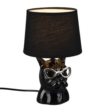 etc-shop Tischleuchte, Leuchtmittel nicht inklusive, Tischleuchte Nachttischlampe Esszimmerlampe Keramik Tischlampe Textil