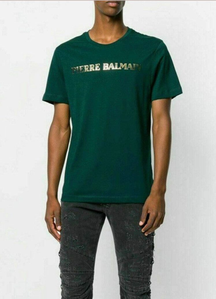 Balmain Paris T-Shirt Pierre Balmain Logo Baumwolle Top